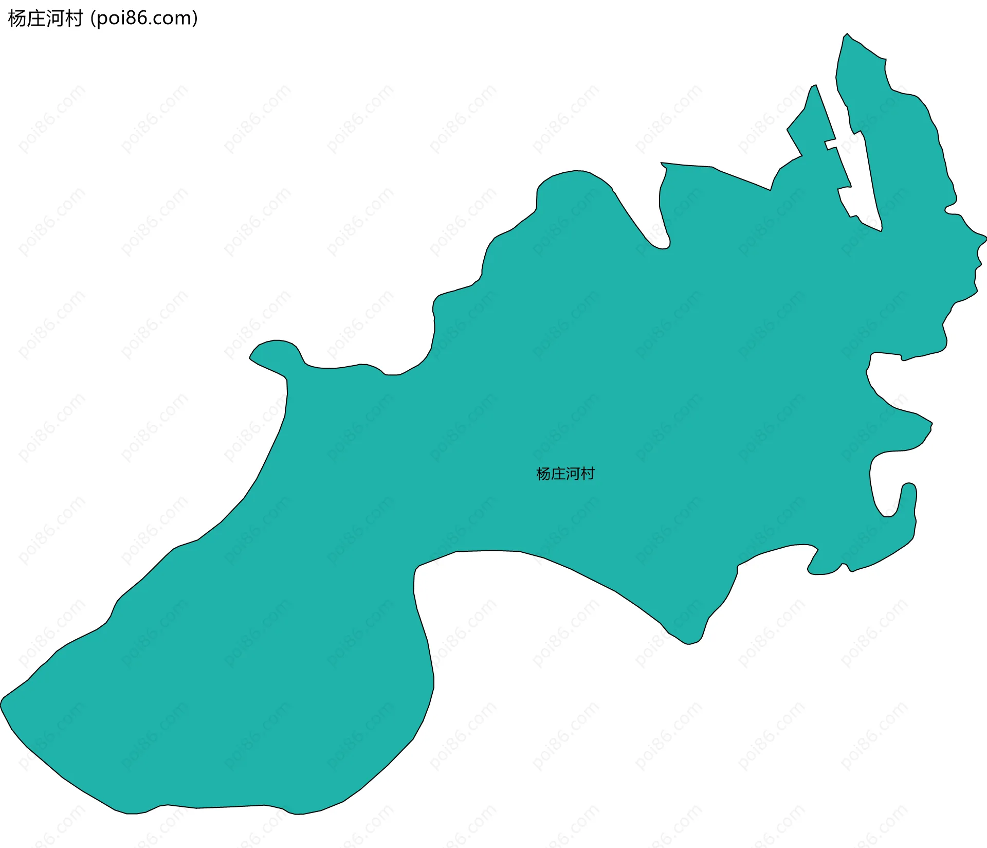 杨庄河村边界地图