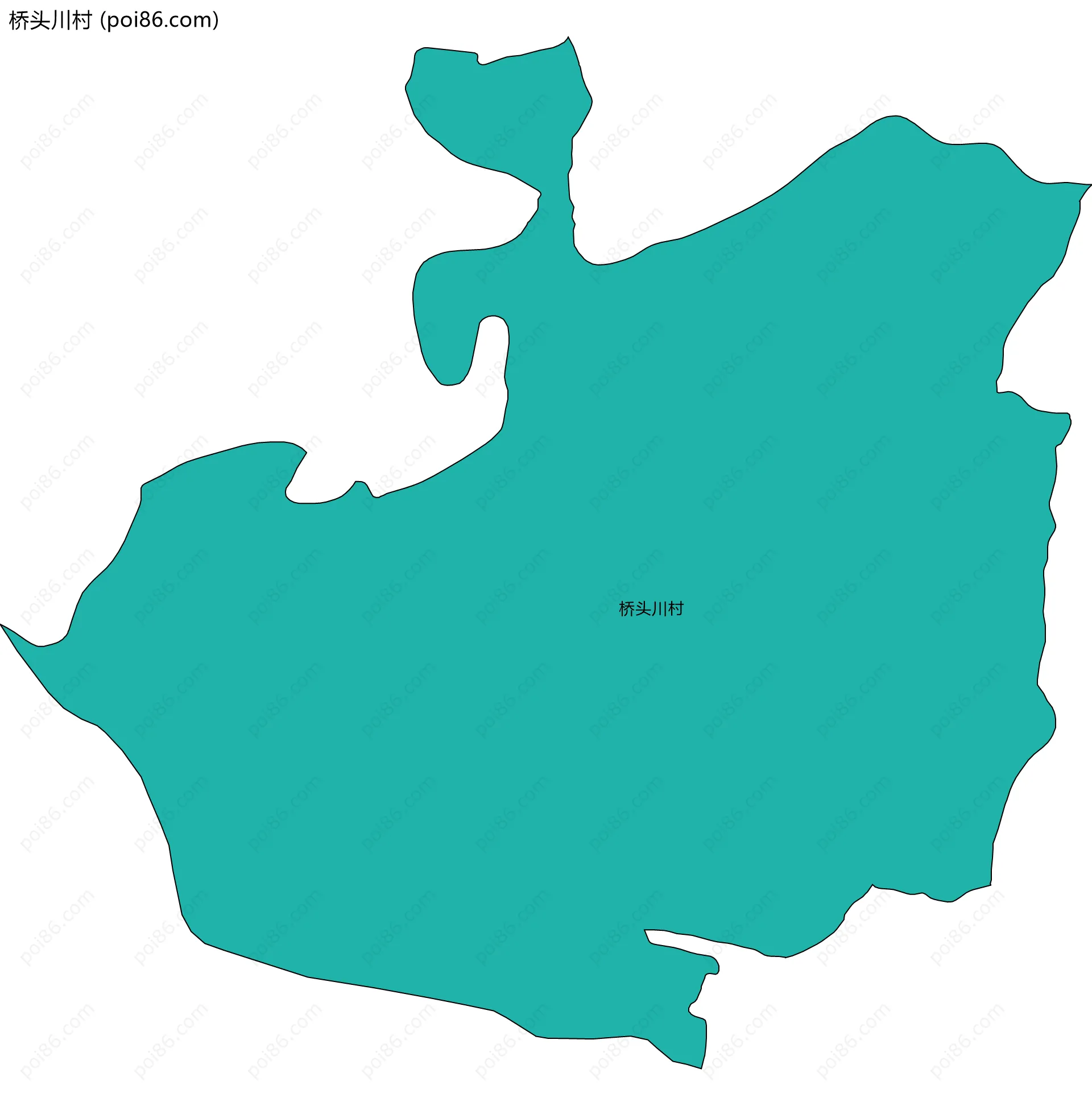 桥头川村边界地图