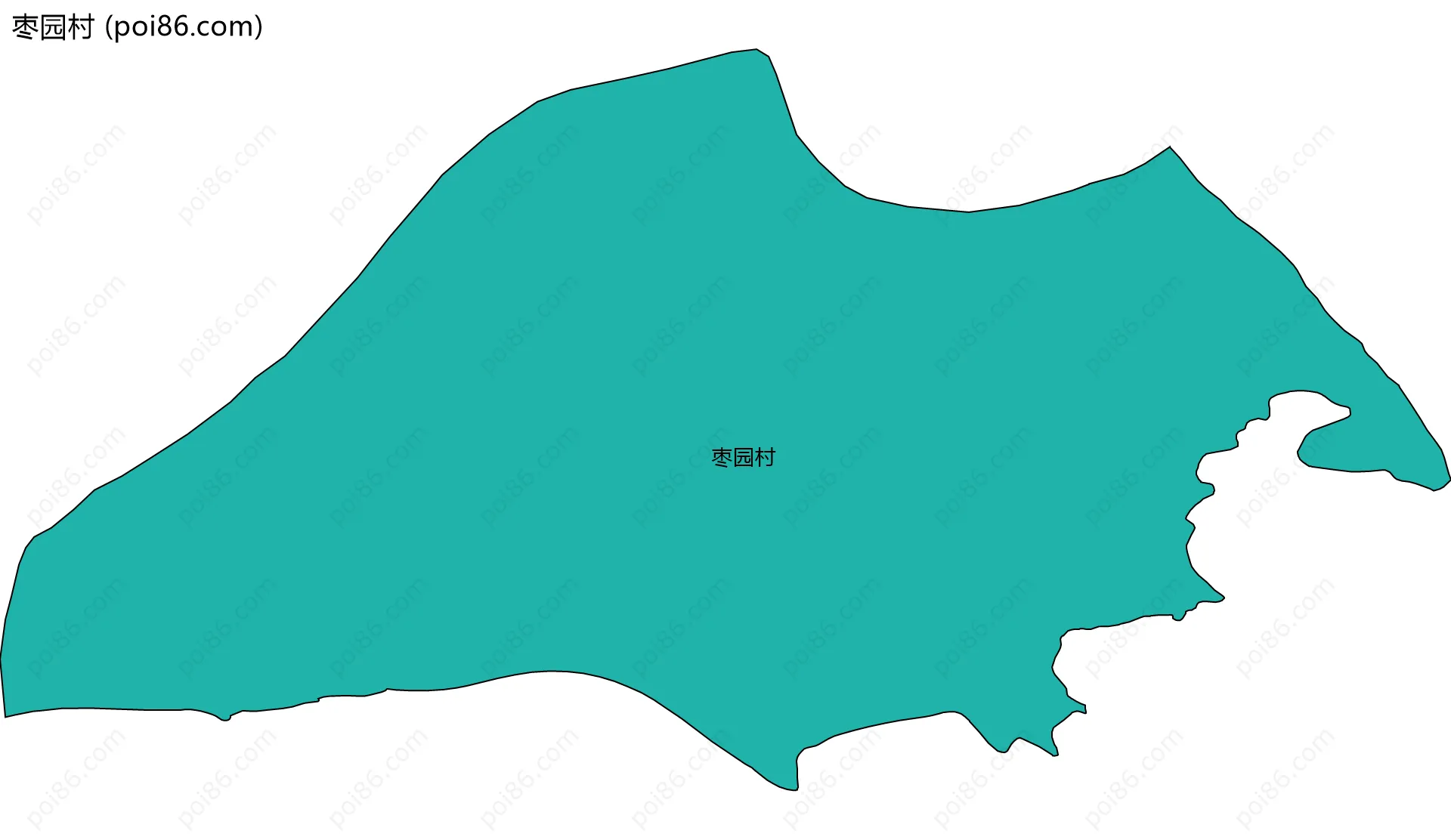 枣园村边界地图