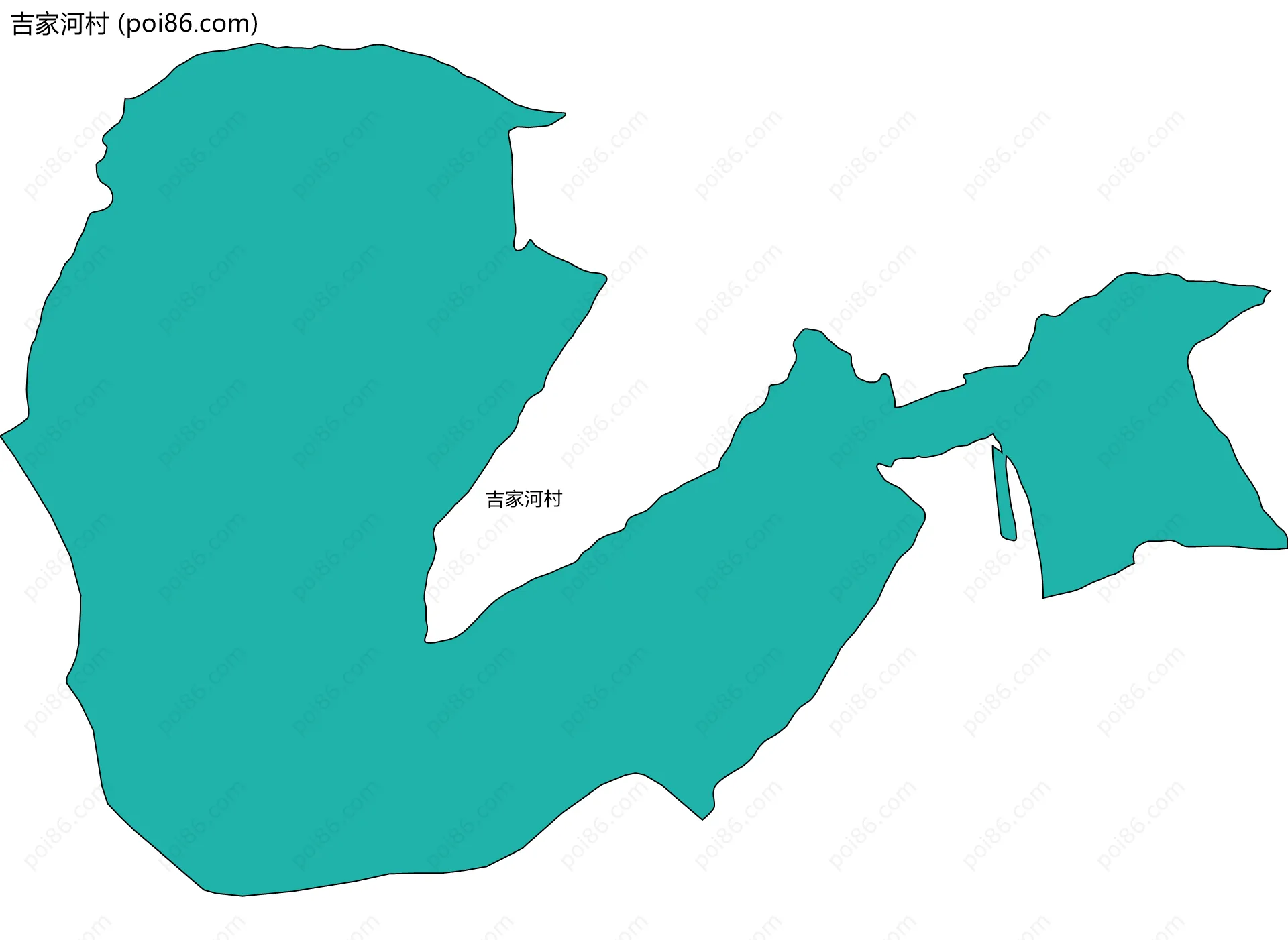 吉家河村边界地图