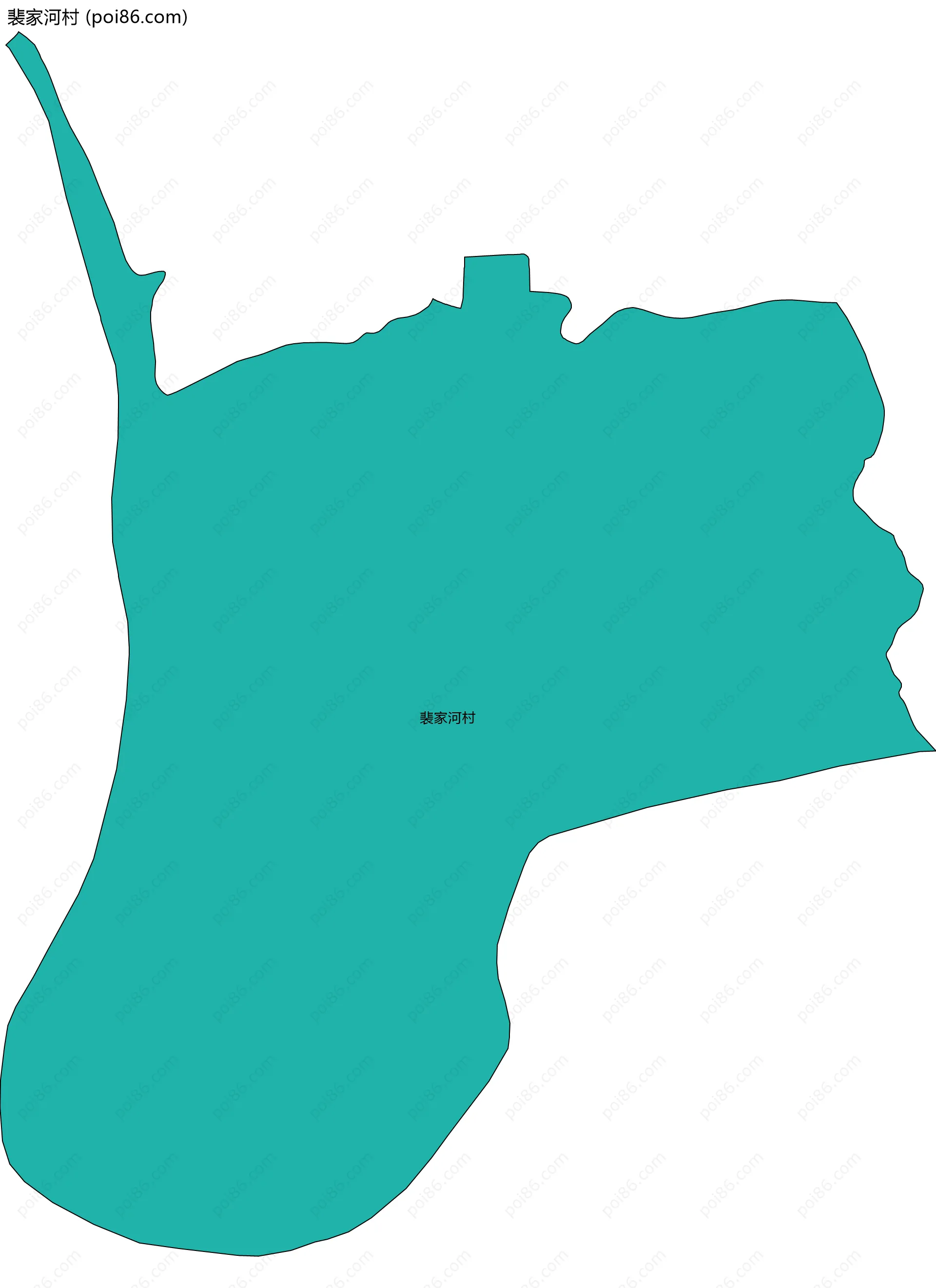 裴家河村边界地图