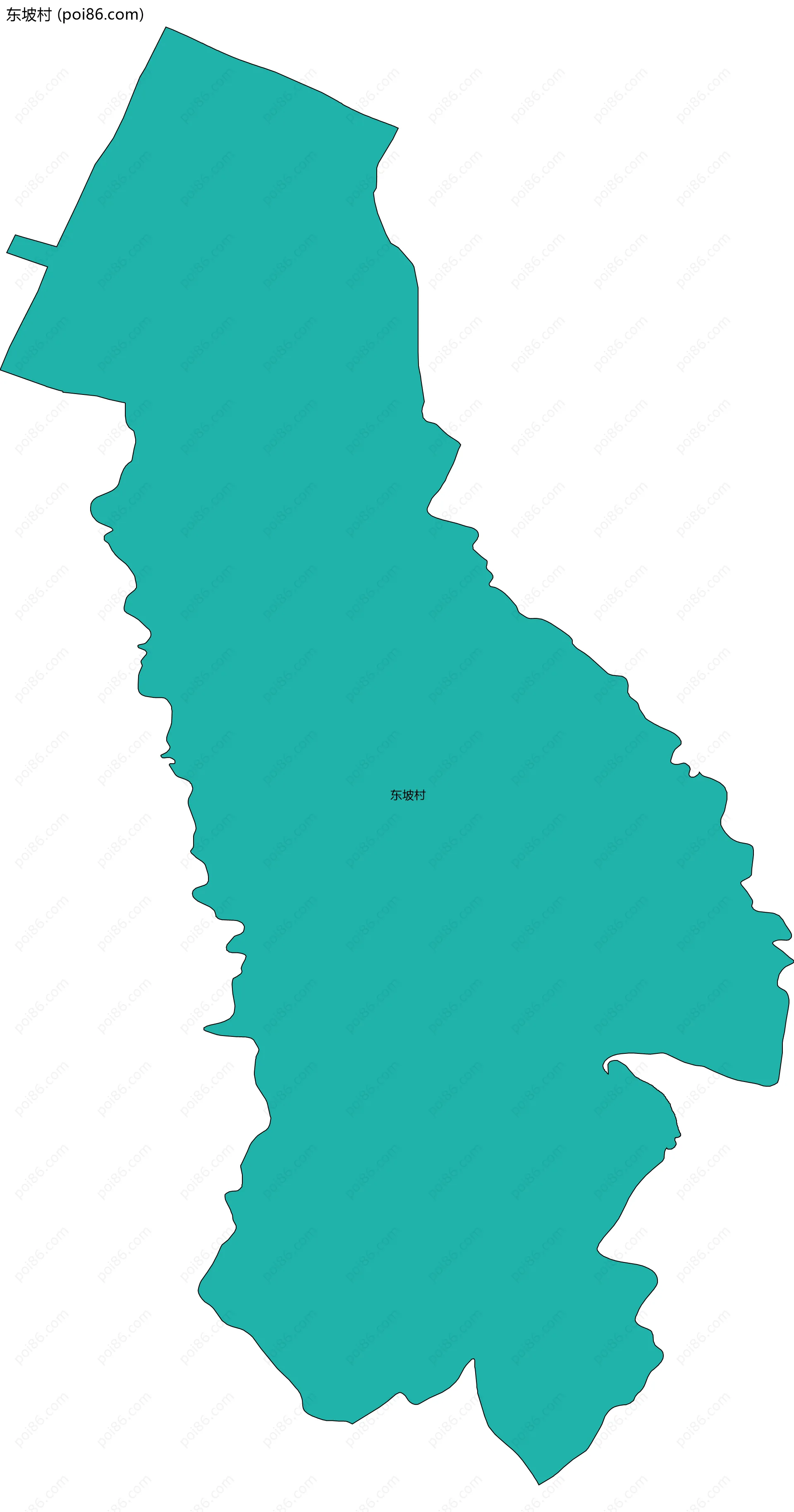 东坡村边界地图