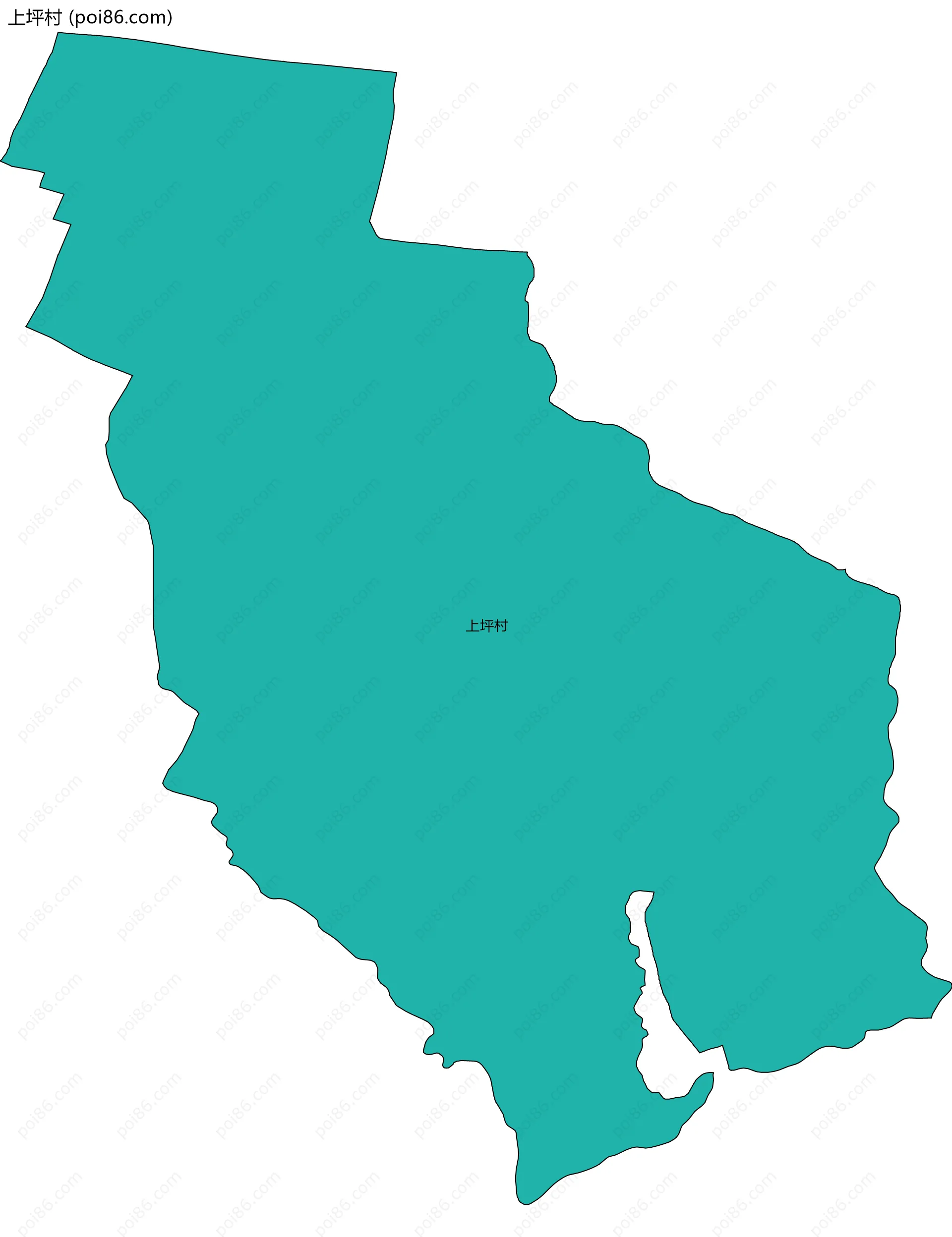 上坪村边界地图