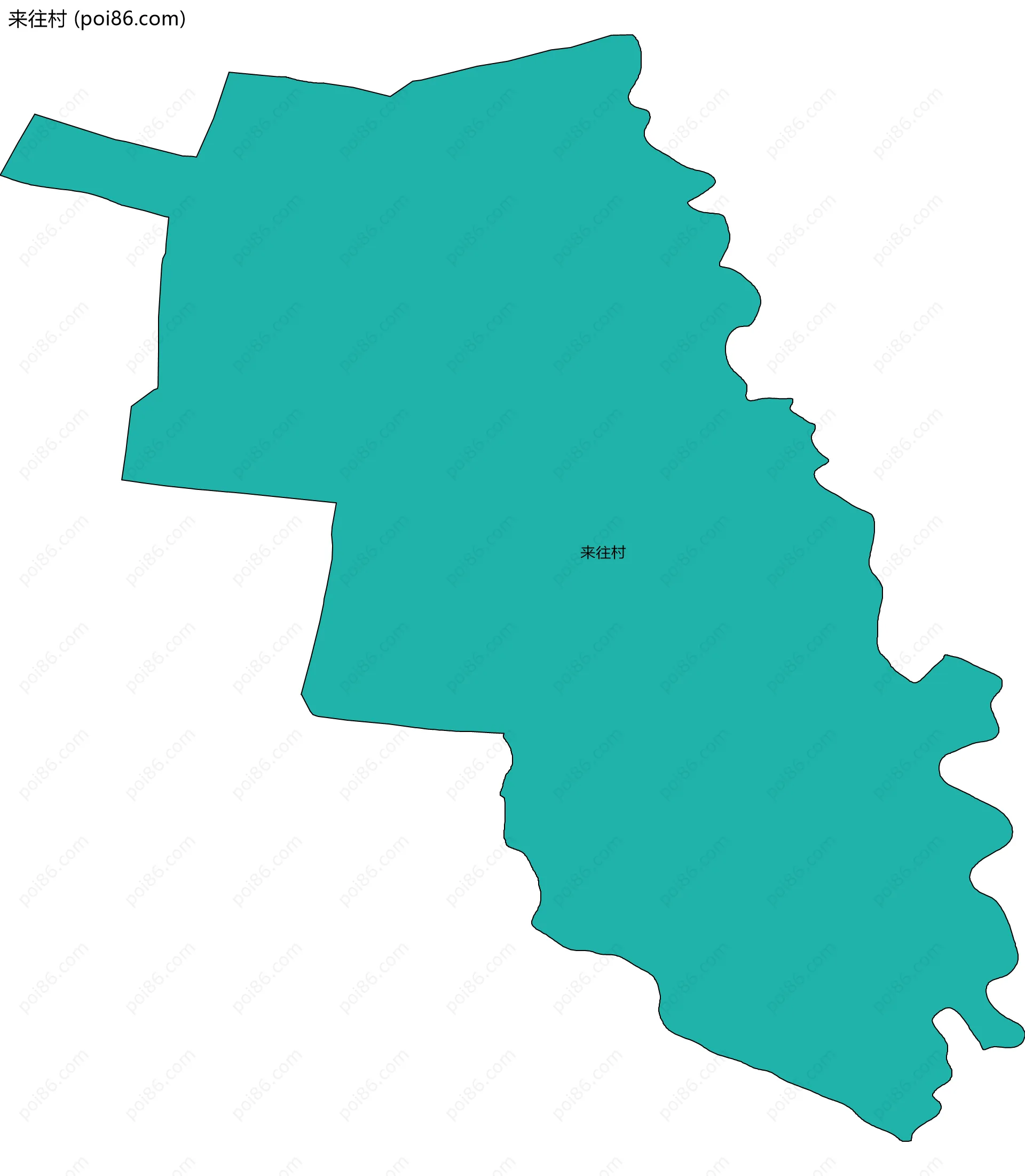 来往村边界地图