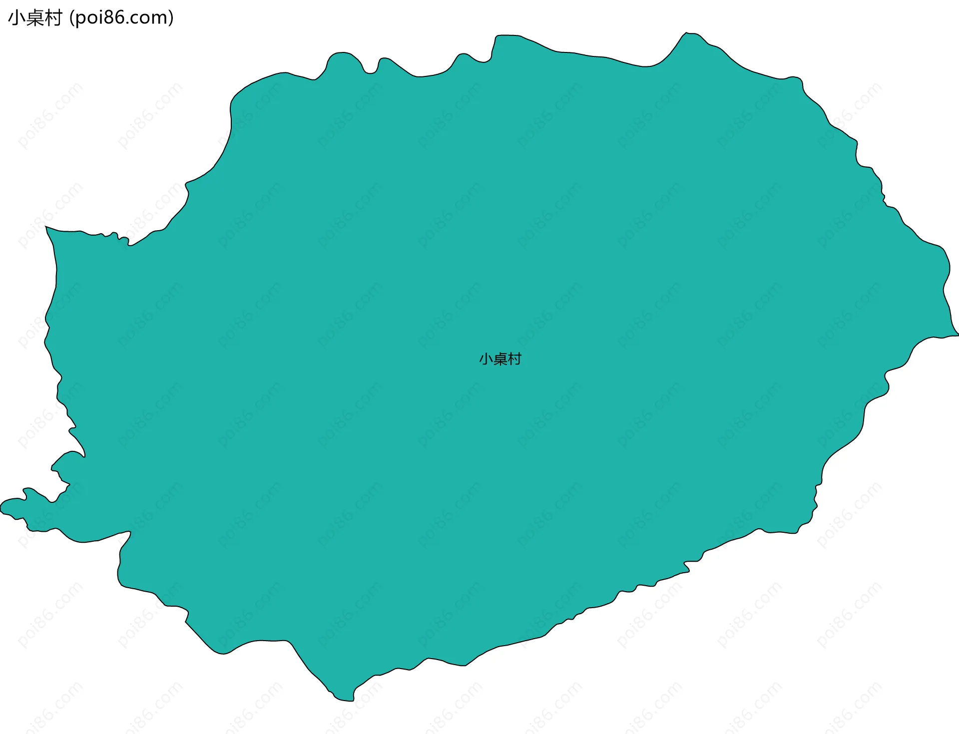小桌村边界地图