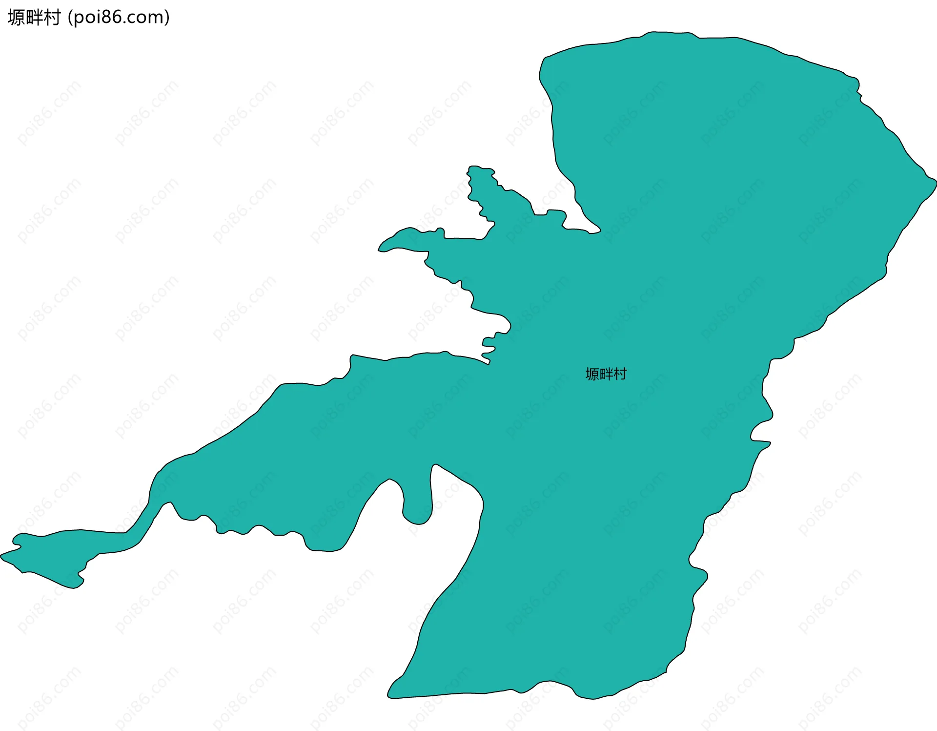 塬畔村边界地图