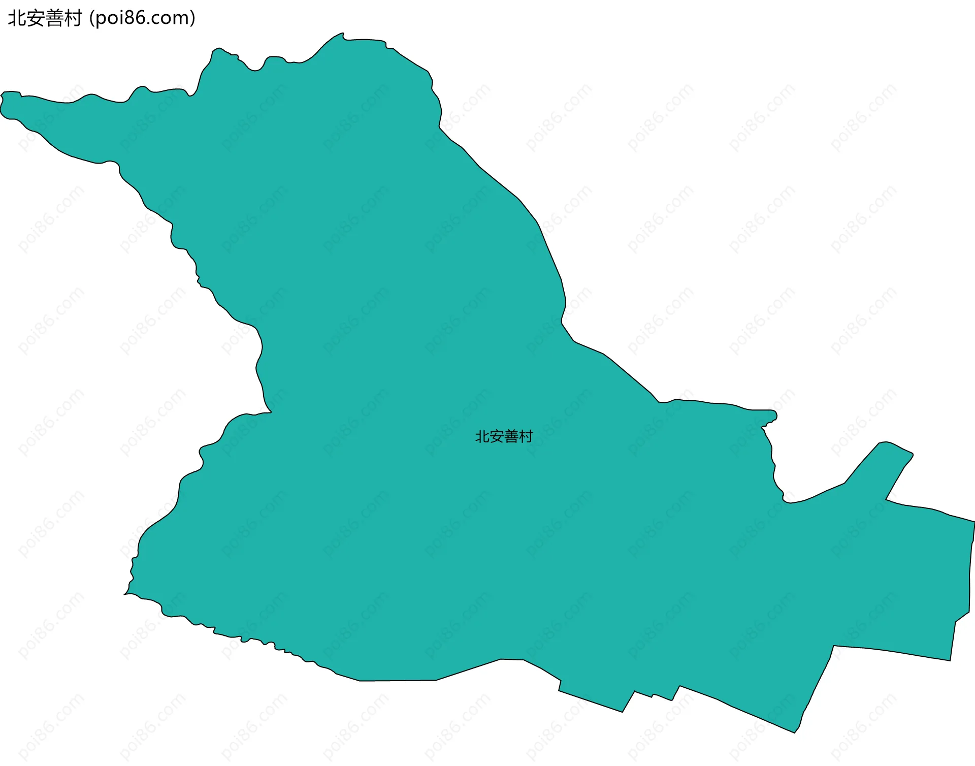 北安善村边界地图
