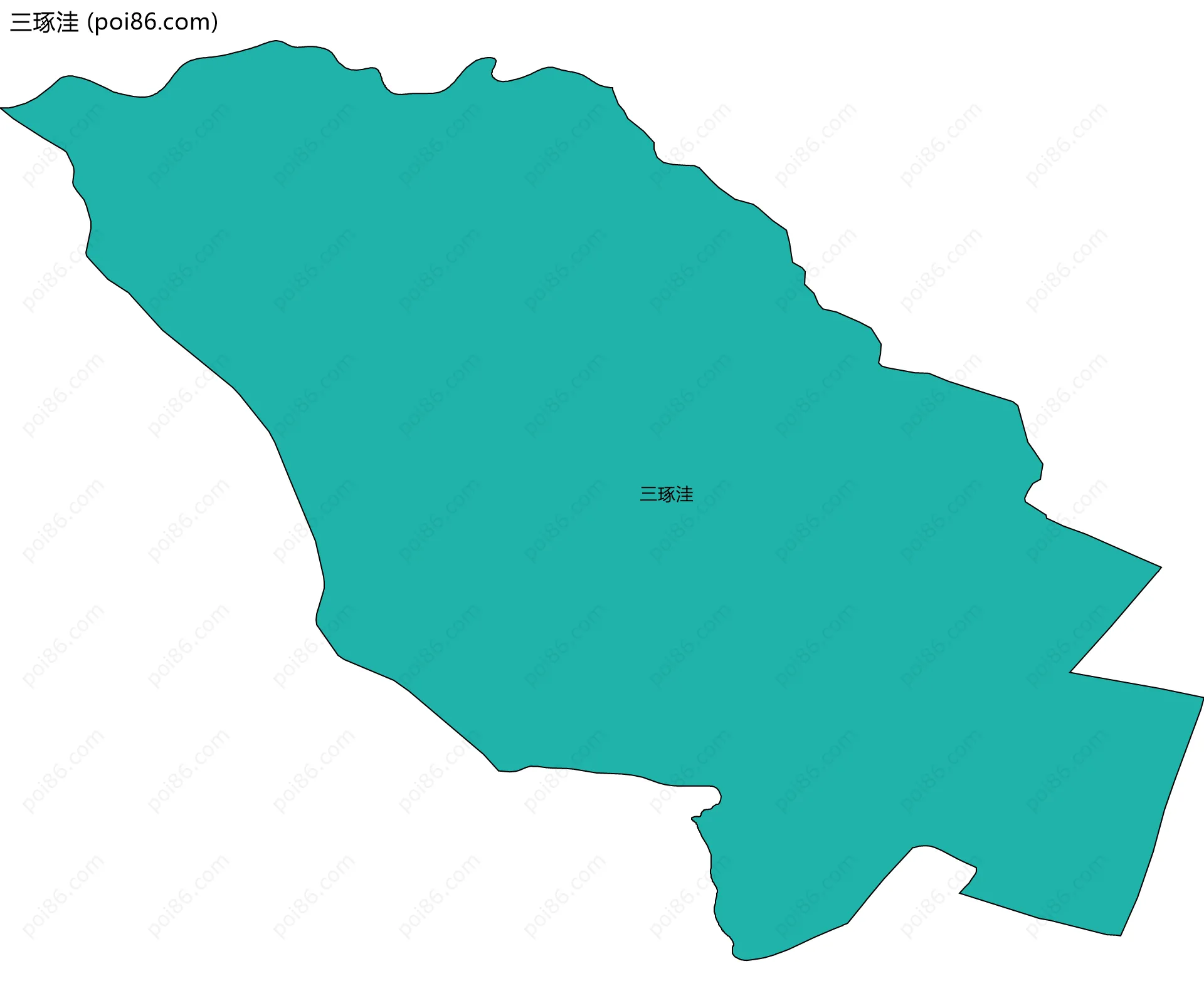 三琢洼边界地图