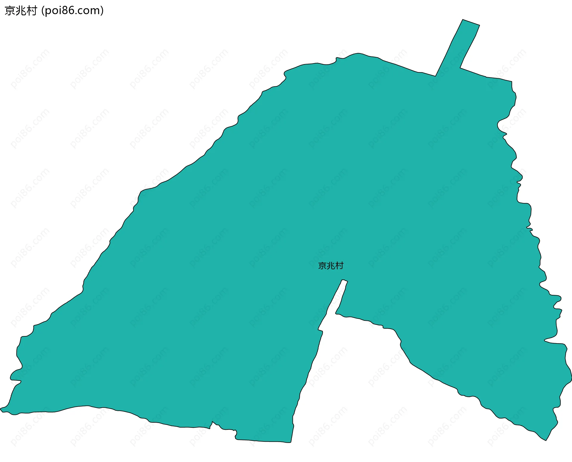 京兆村边界地图