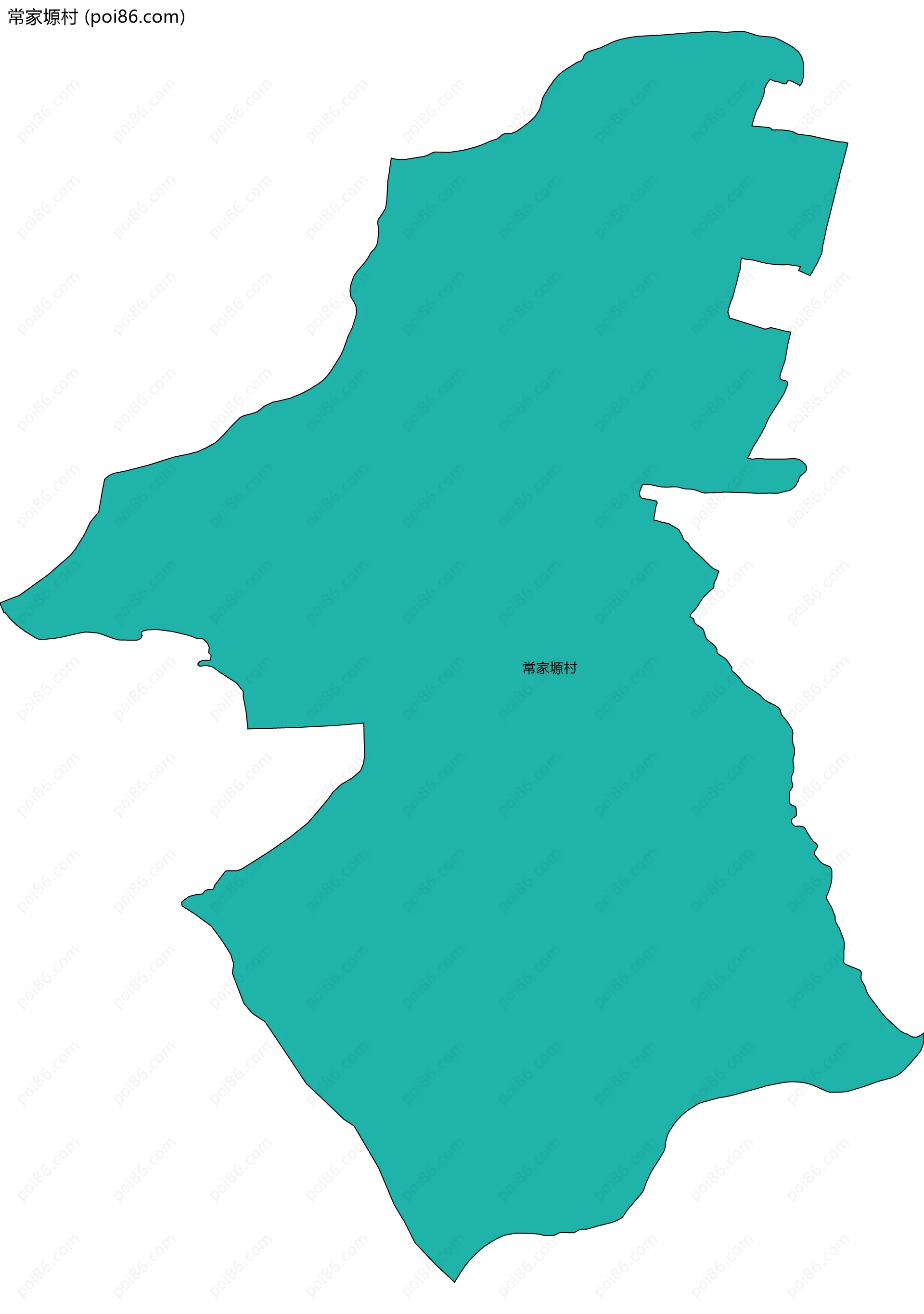 常家塬村边界地图