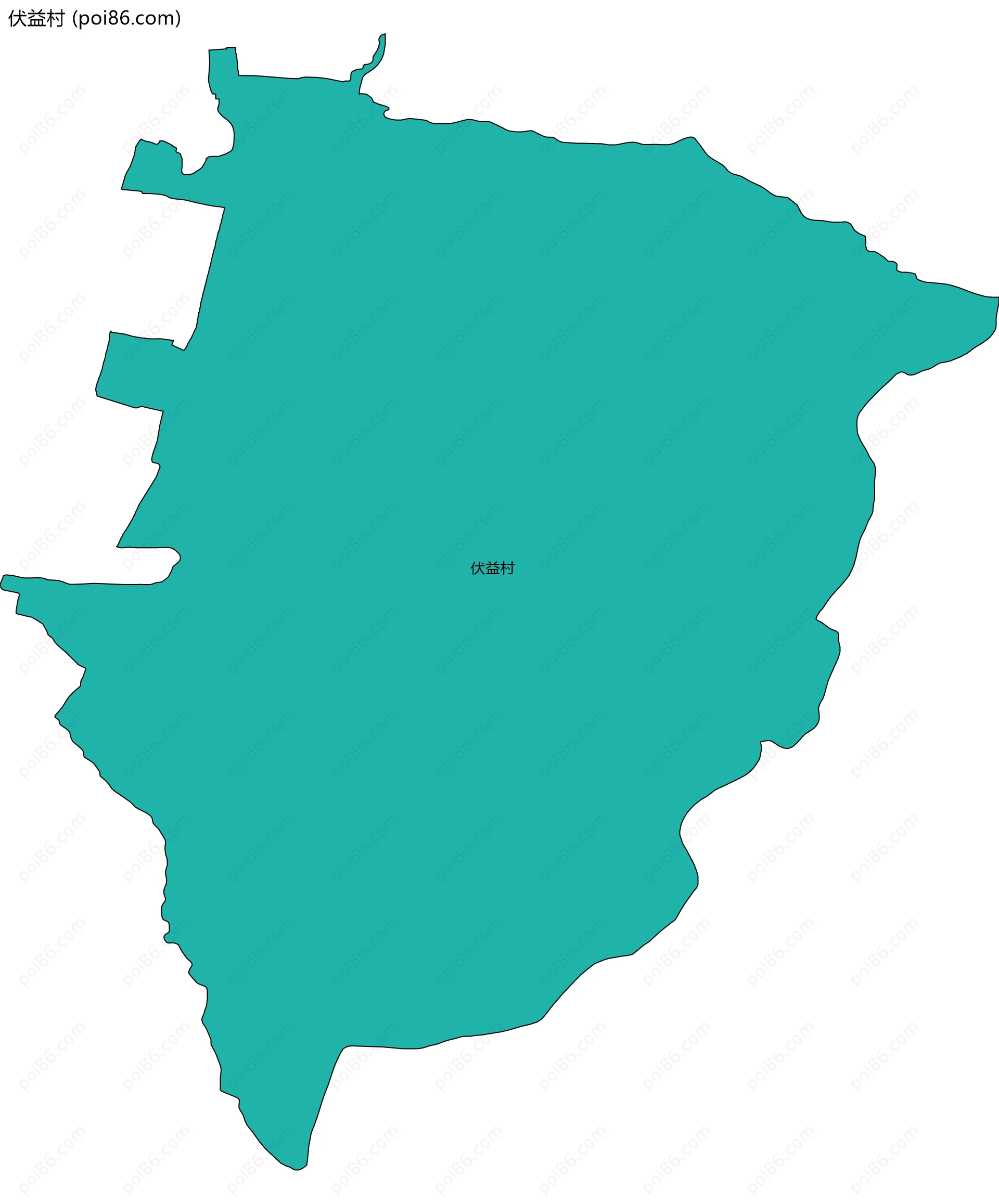 伏益村边界地图