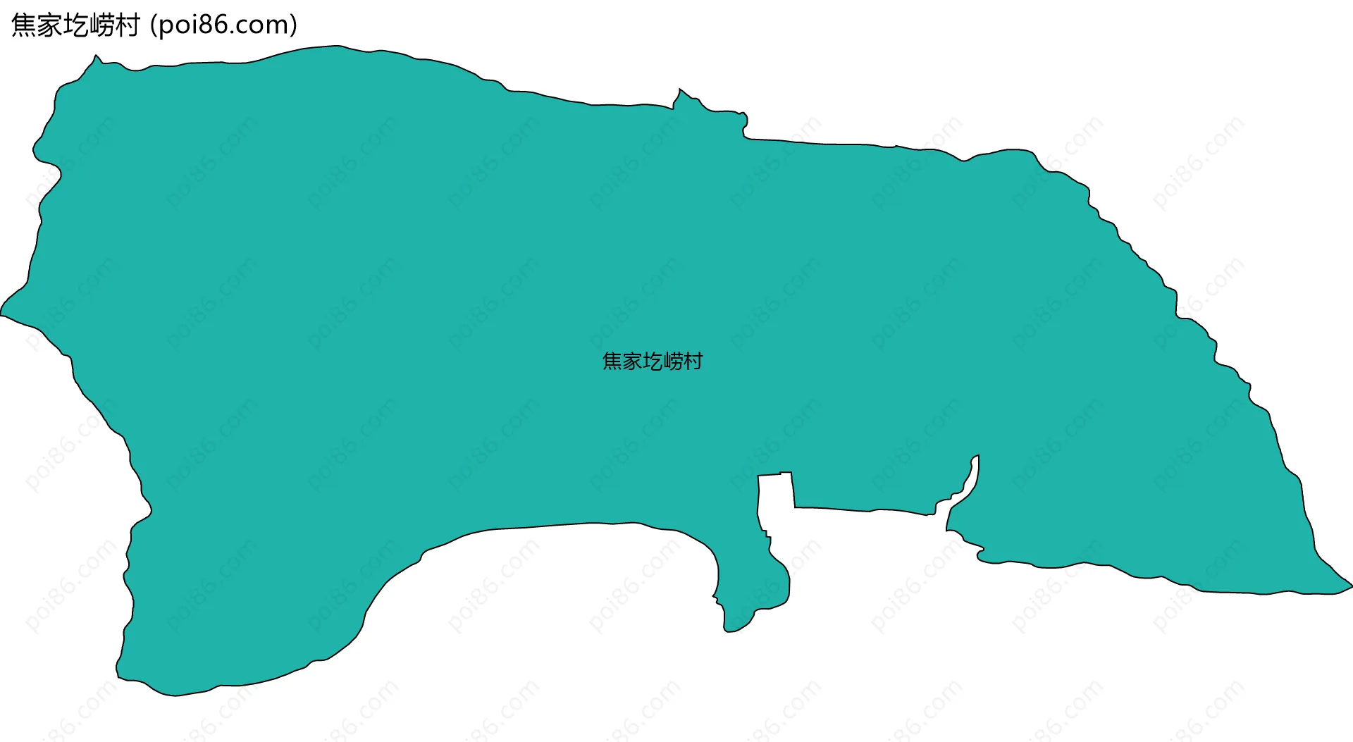 焦家圪崂村边界地图