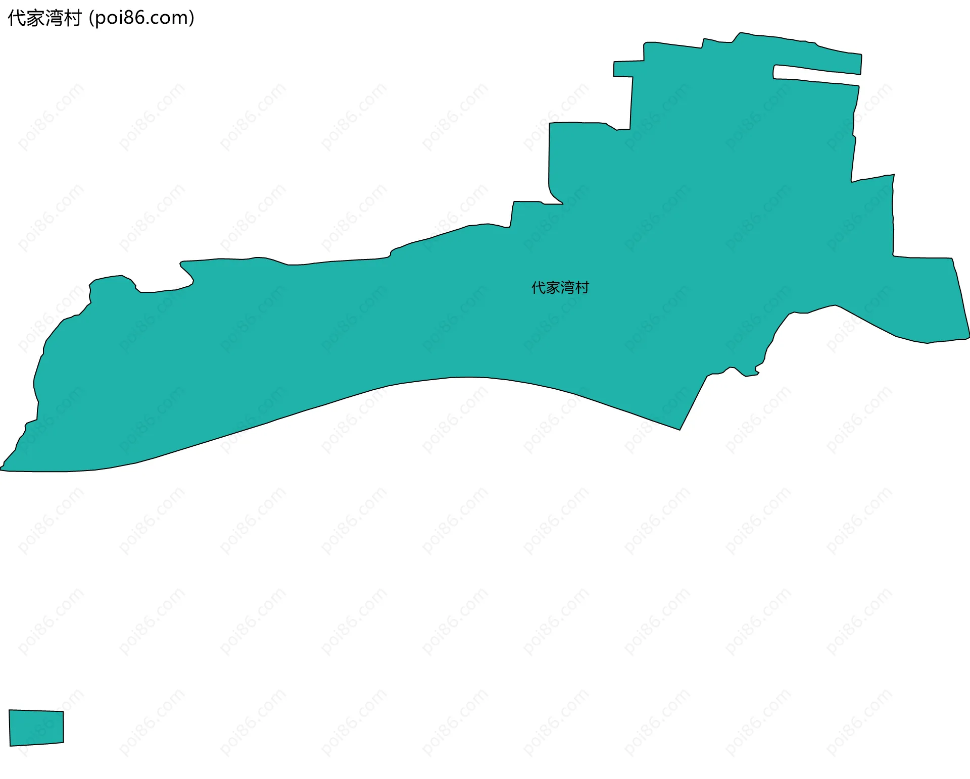 代家湾村边界地图