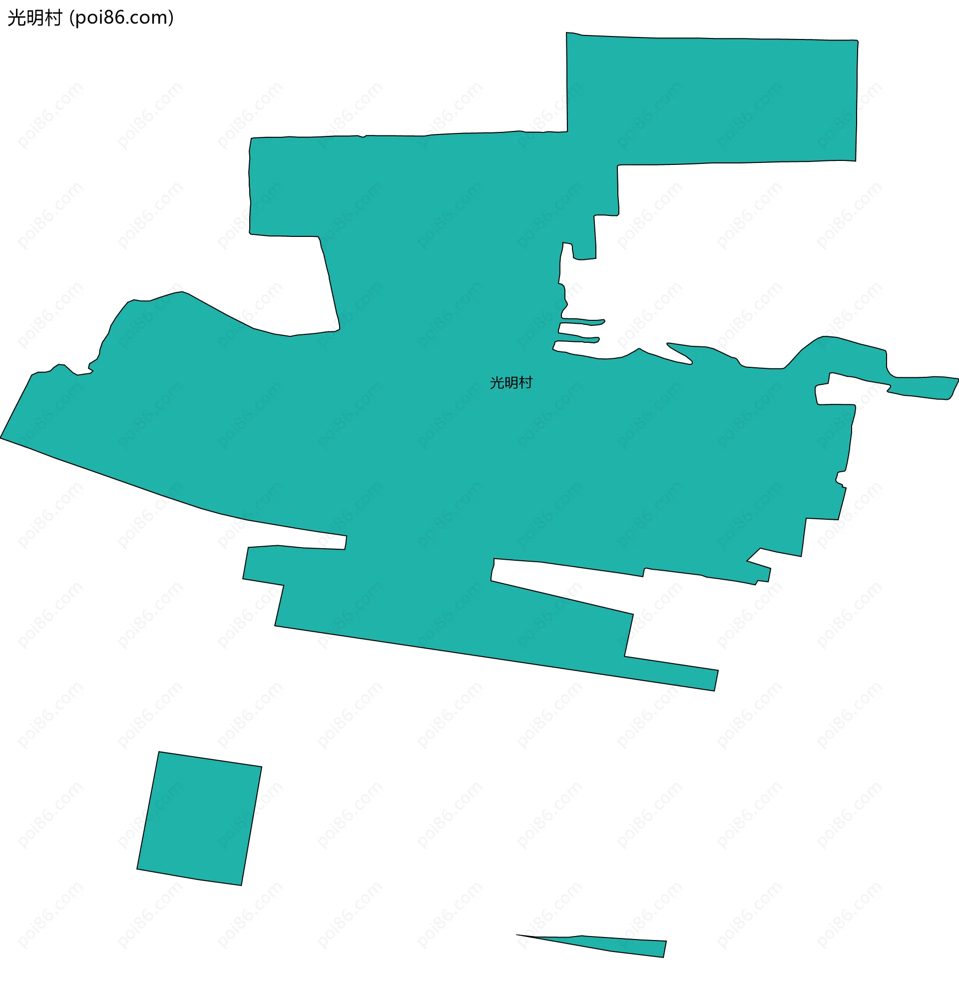 光明村边界地图