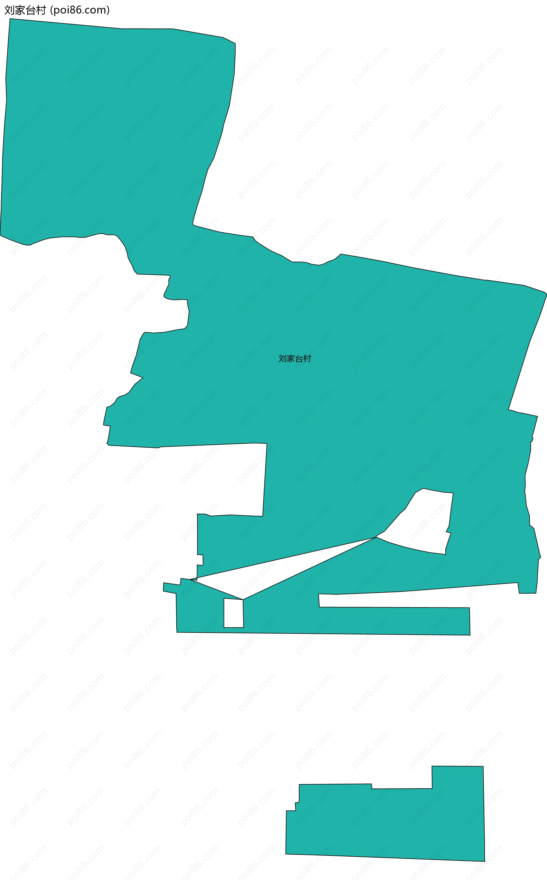 刘家台村边界地图