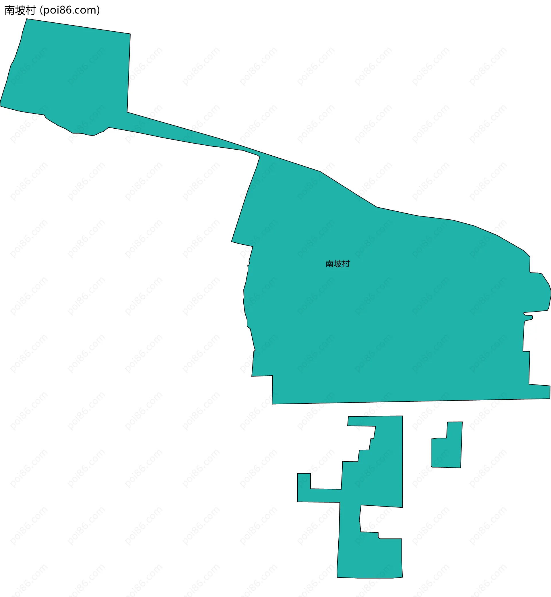 南坡村边界地图