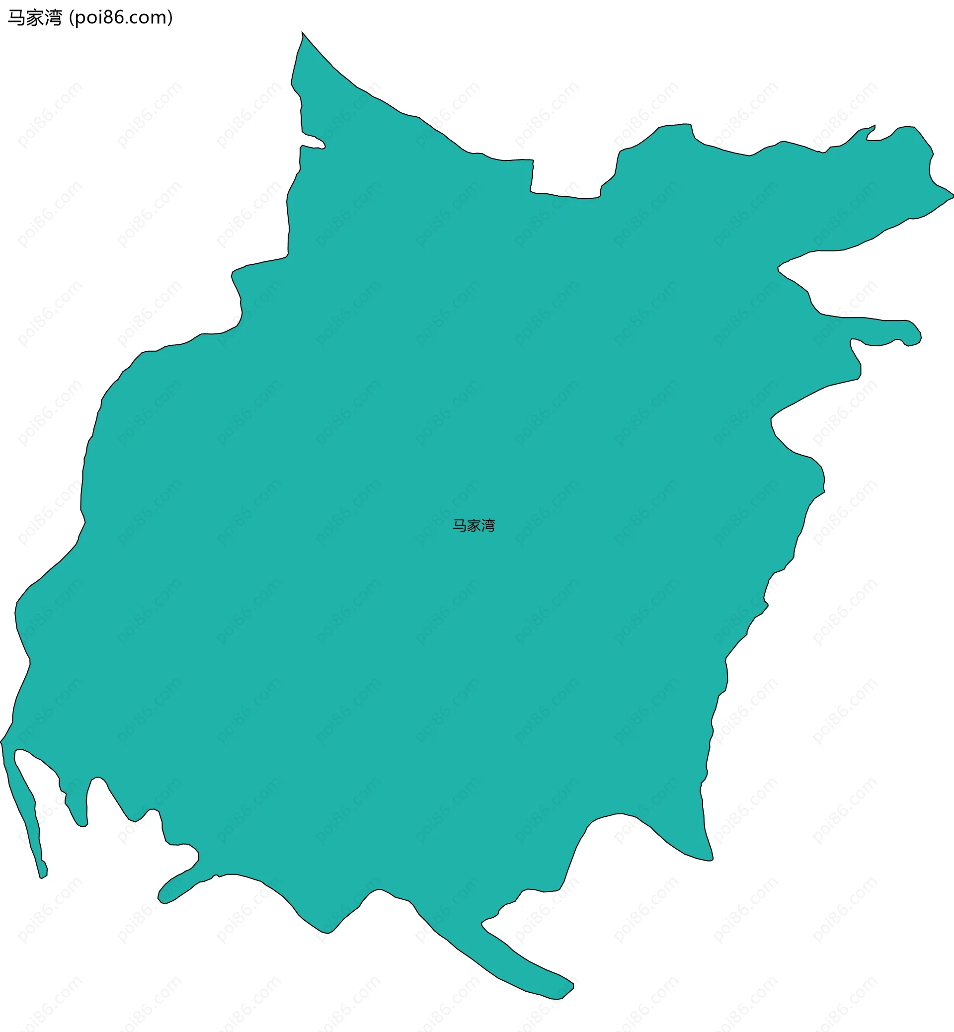 马家湾边界地图