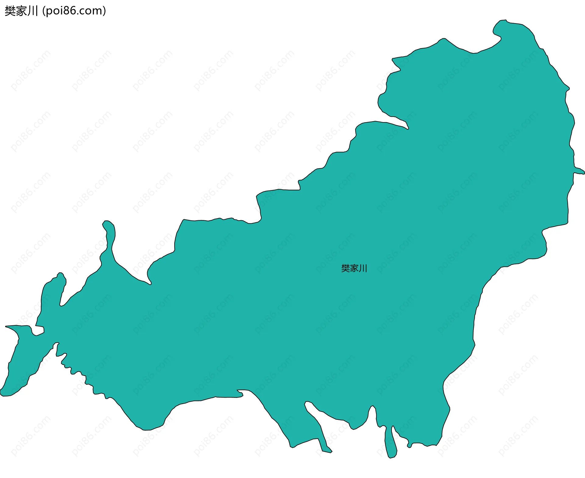 樊家川边界地图