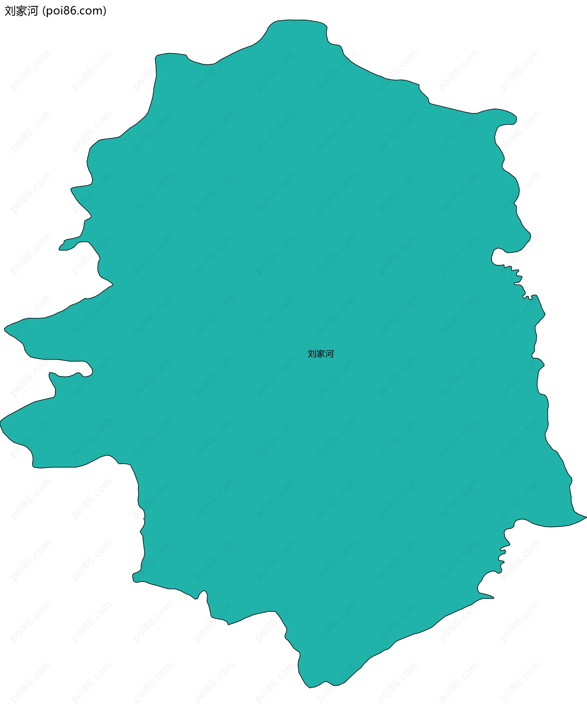 刘家河边界地图