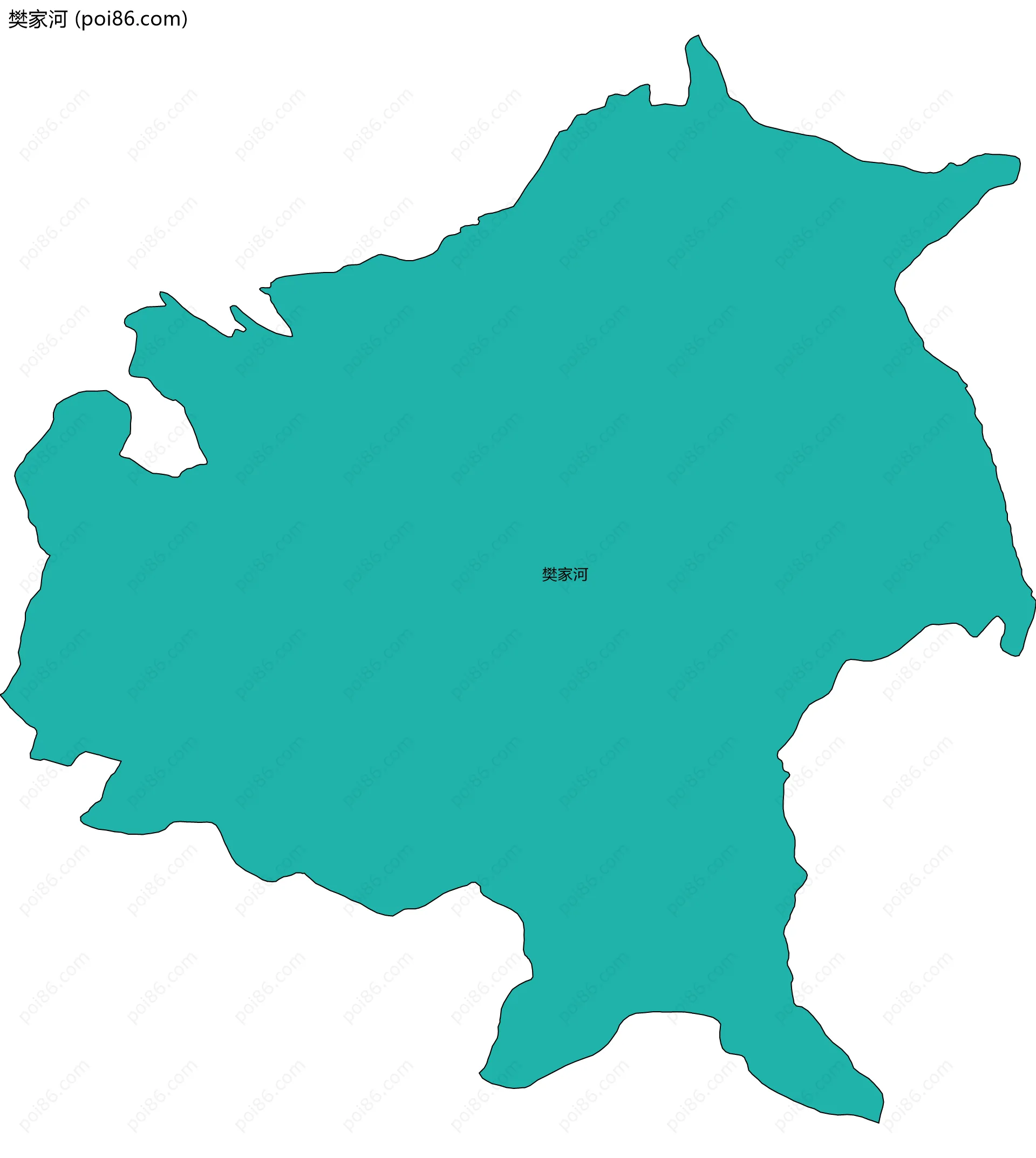 樊家河边界地图