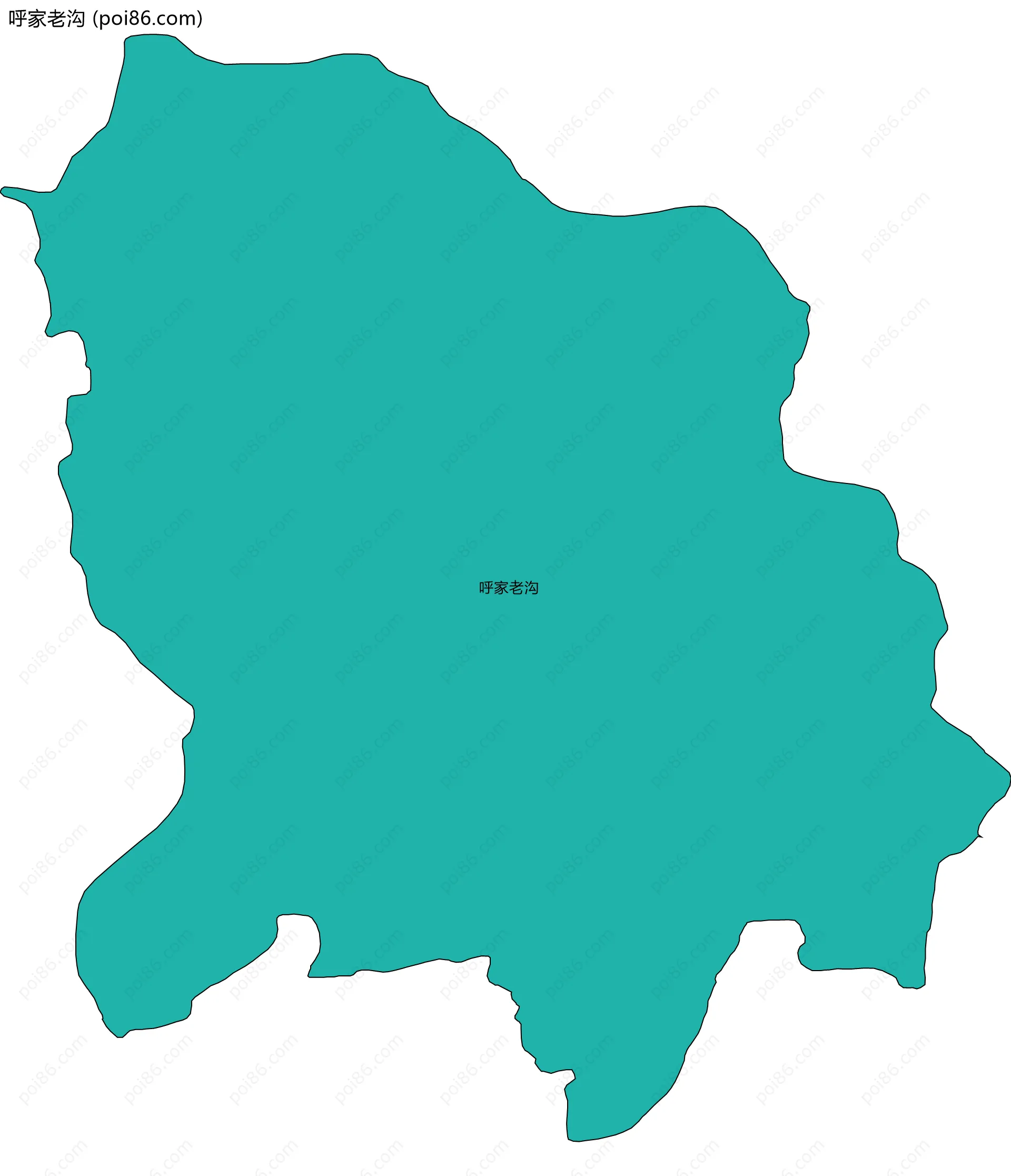 呼家老沟边界地图