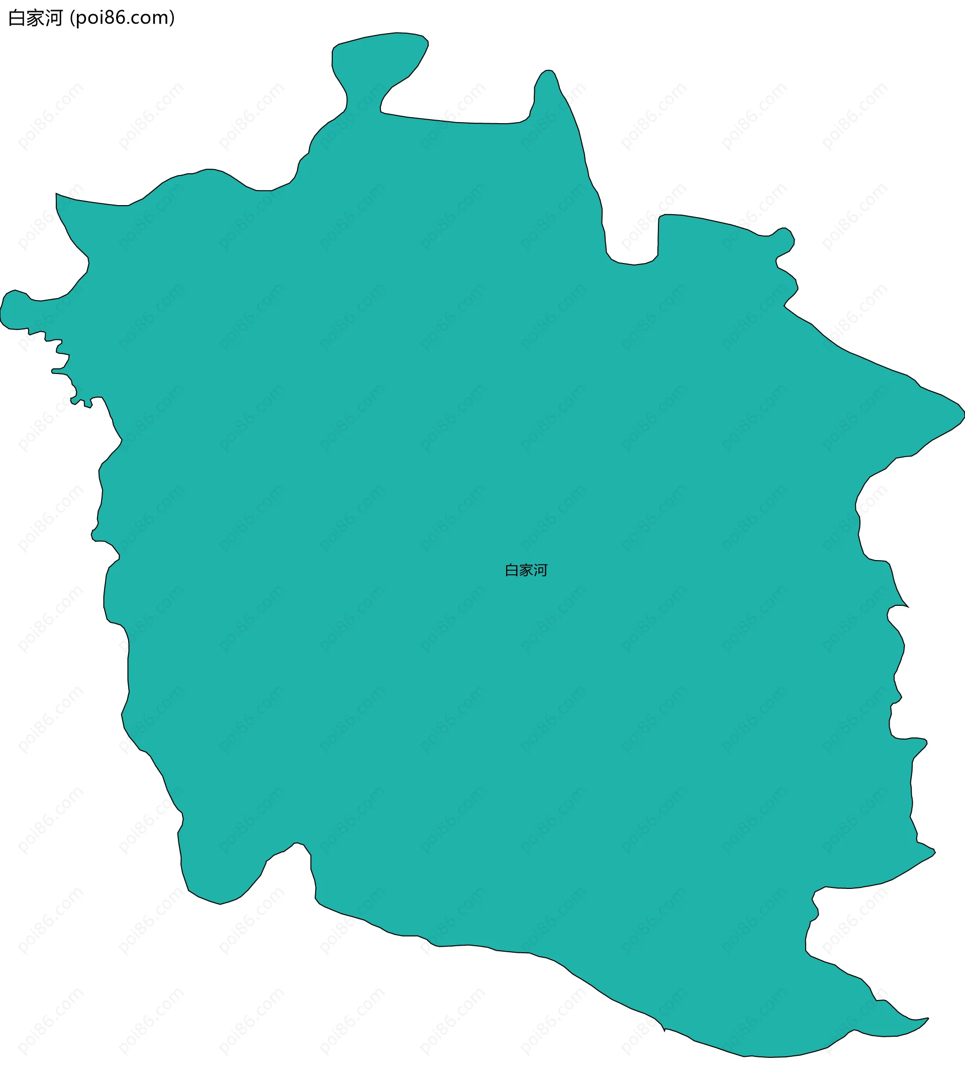 白家河边界地图