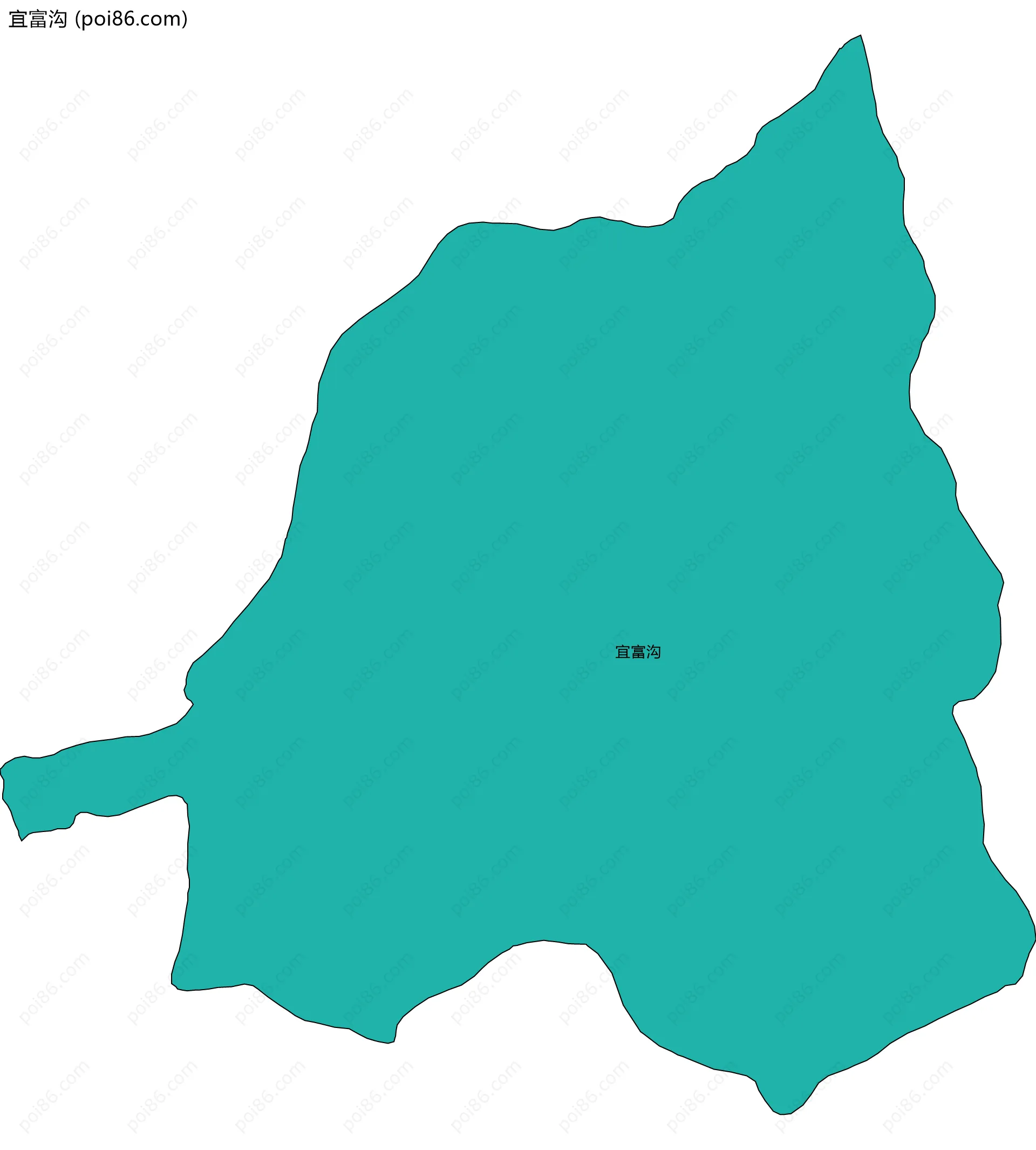 宜富沟边界地图