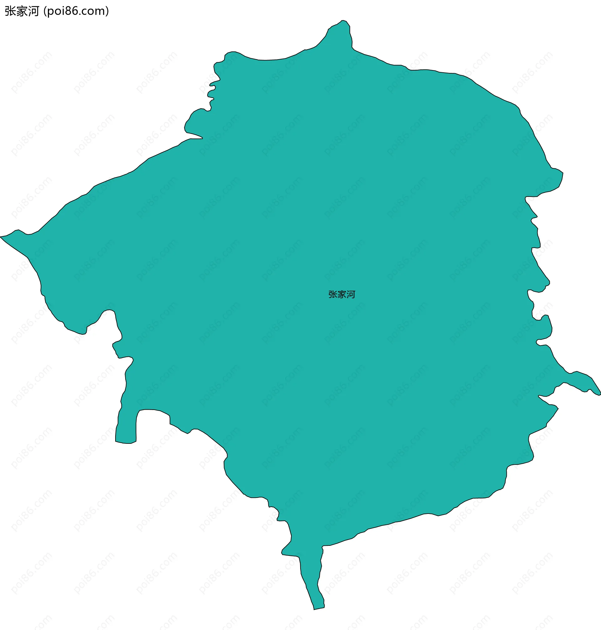 张家河边界地图