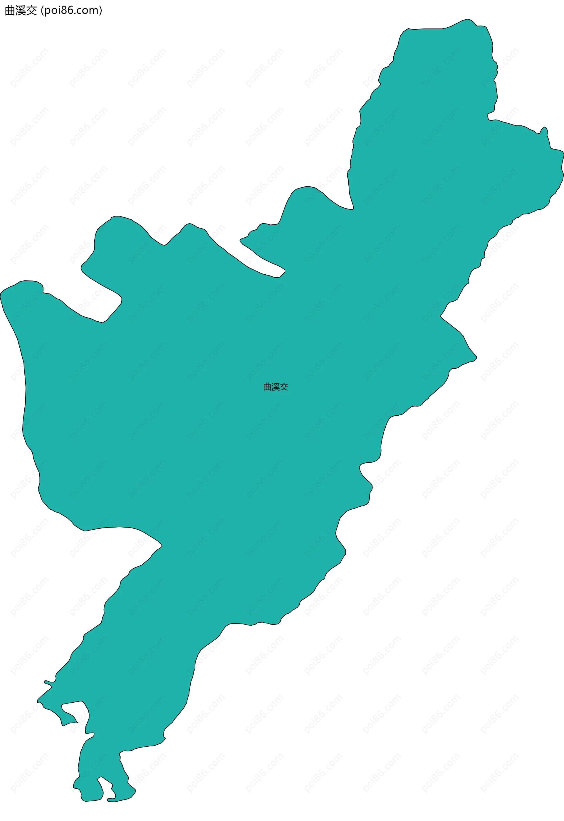 曲溪交边界地图