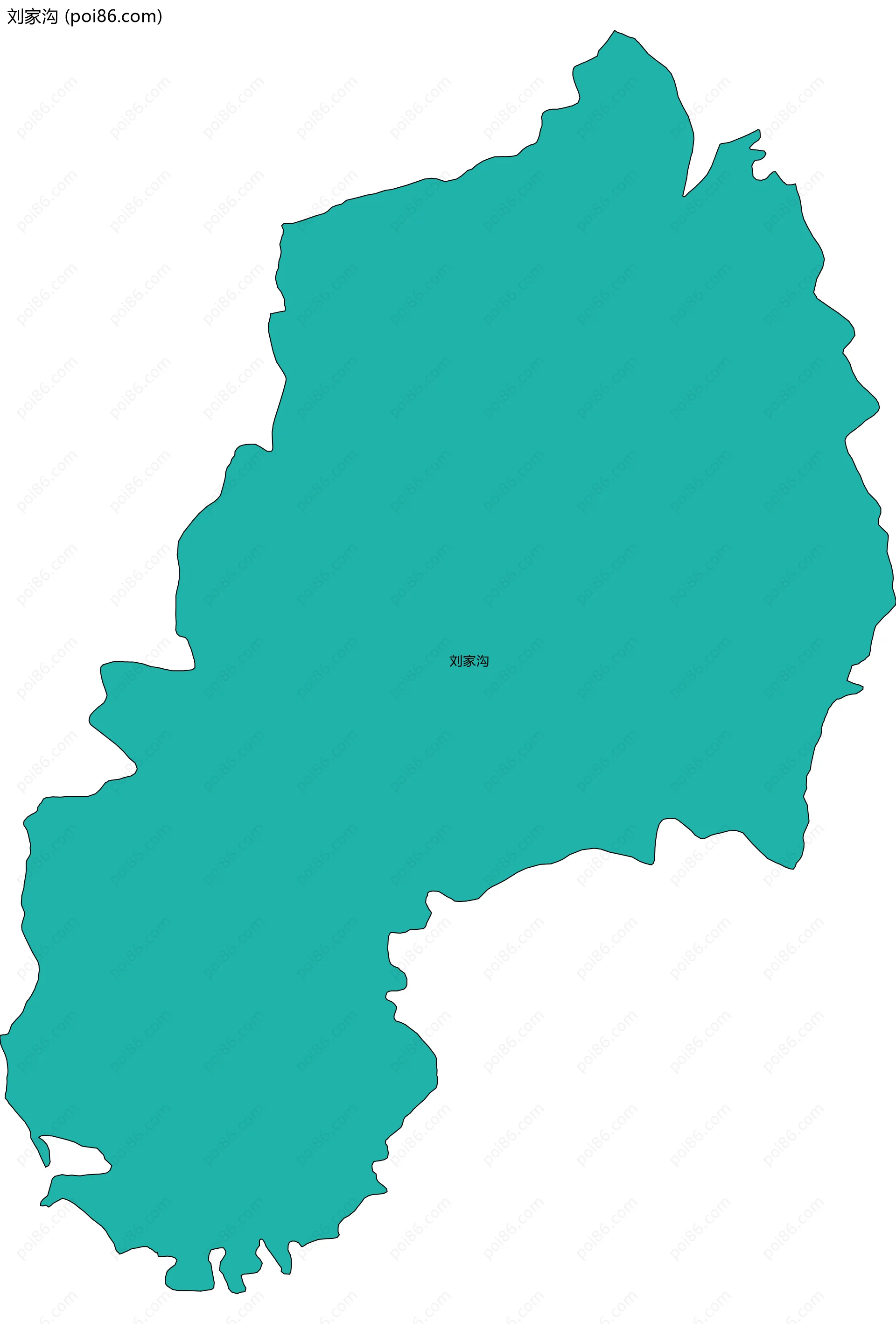 刘家沟边界地图