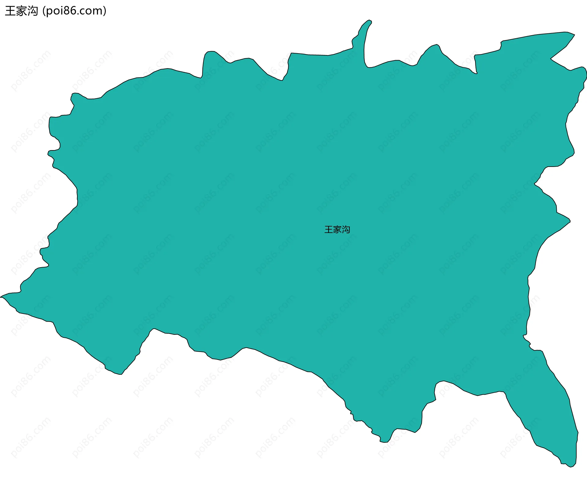 王家沟边界地图