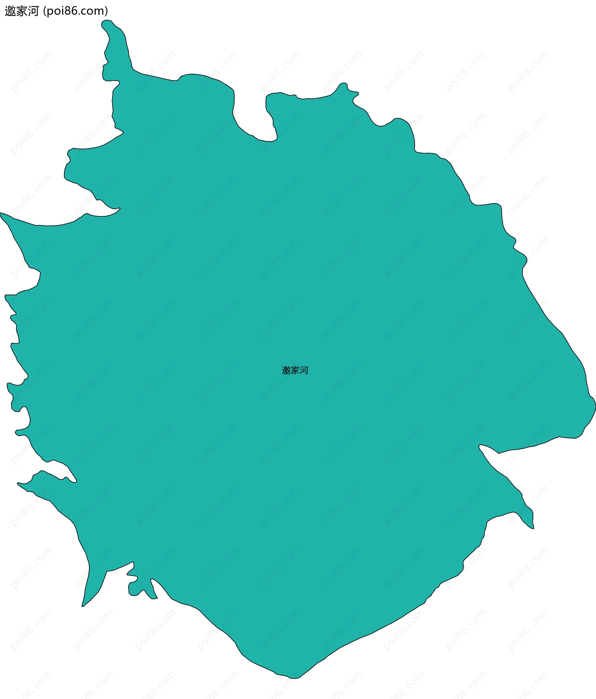 邀家河边界地图