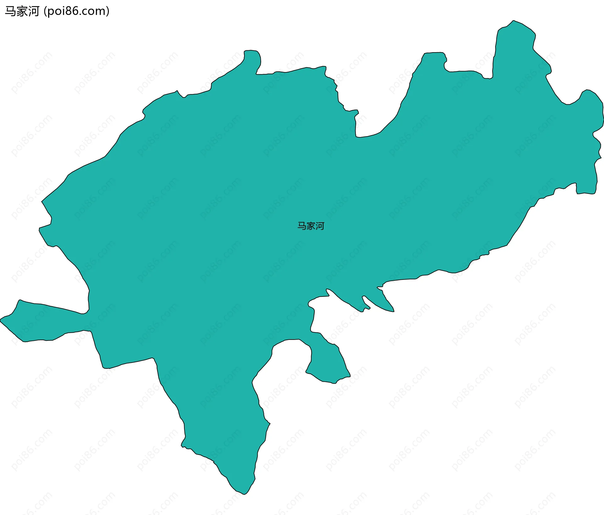 马家河边界地图