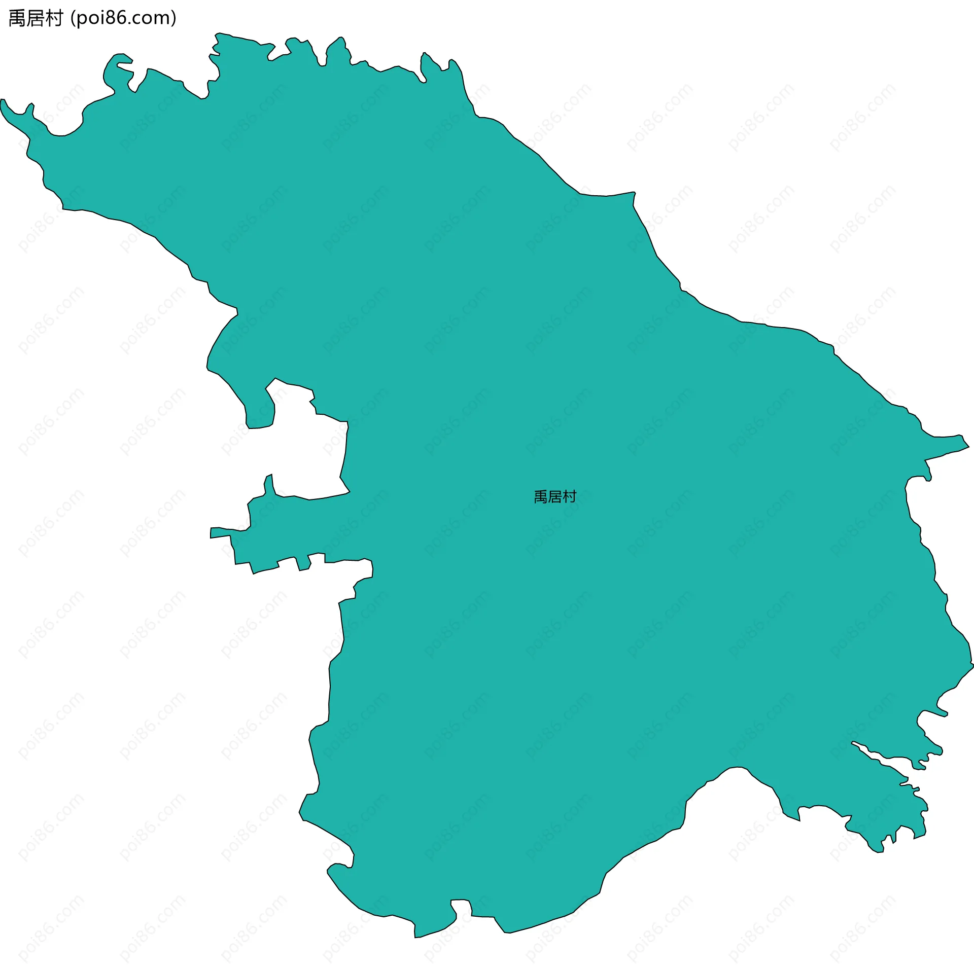 禹居村边界地图
