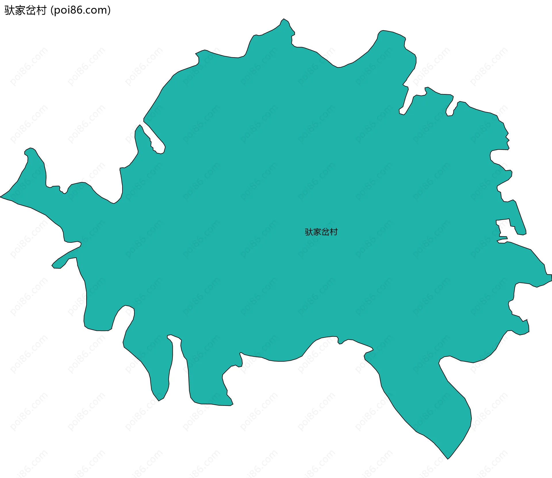 驮家岔村边界地图