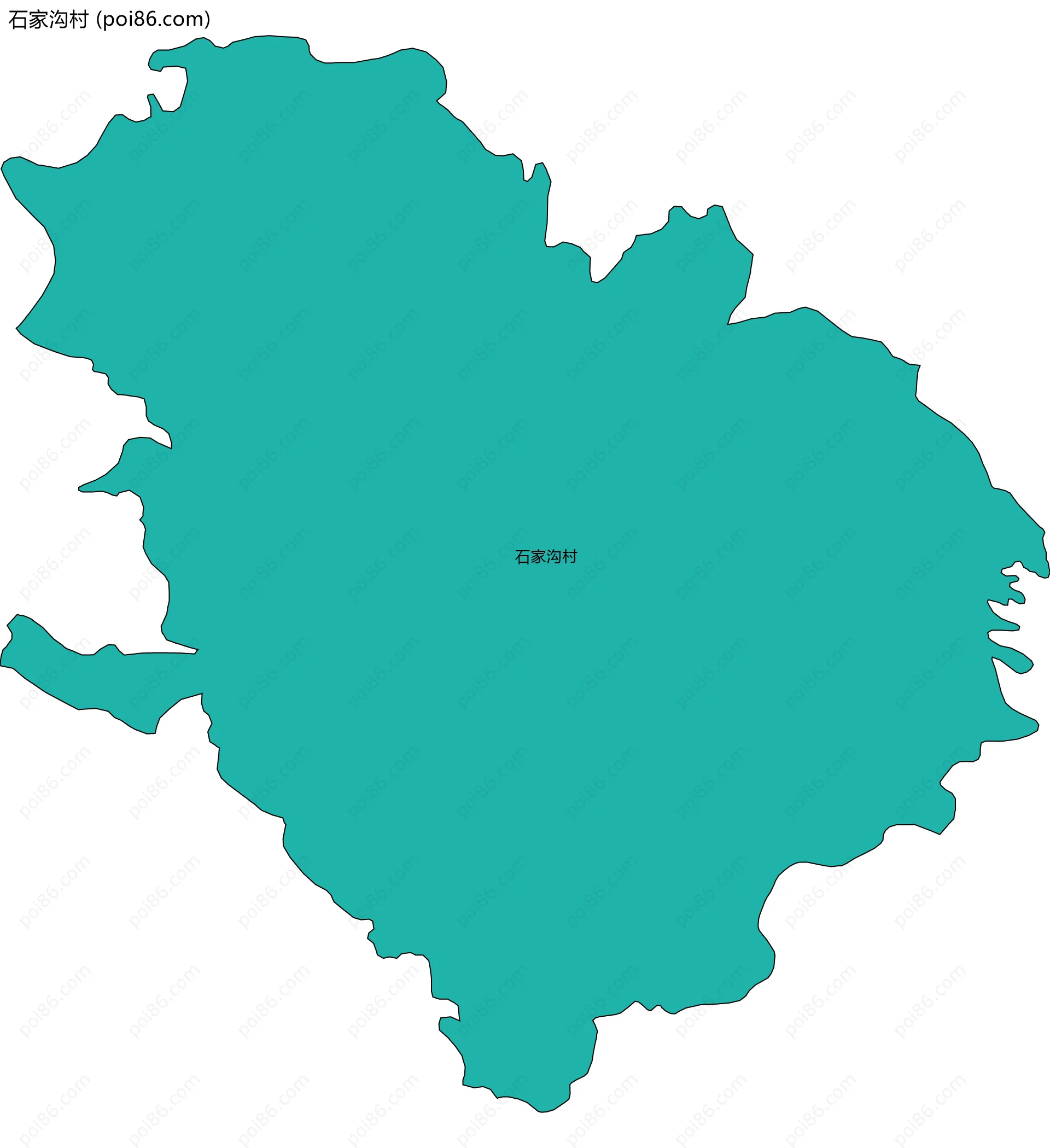 石家沟村边界地图