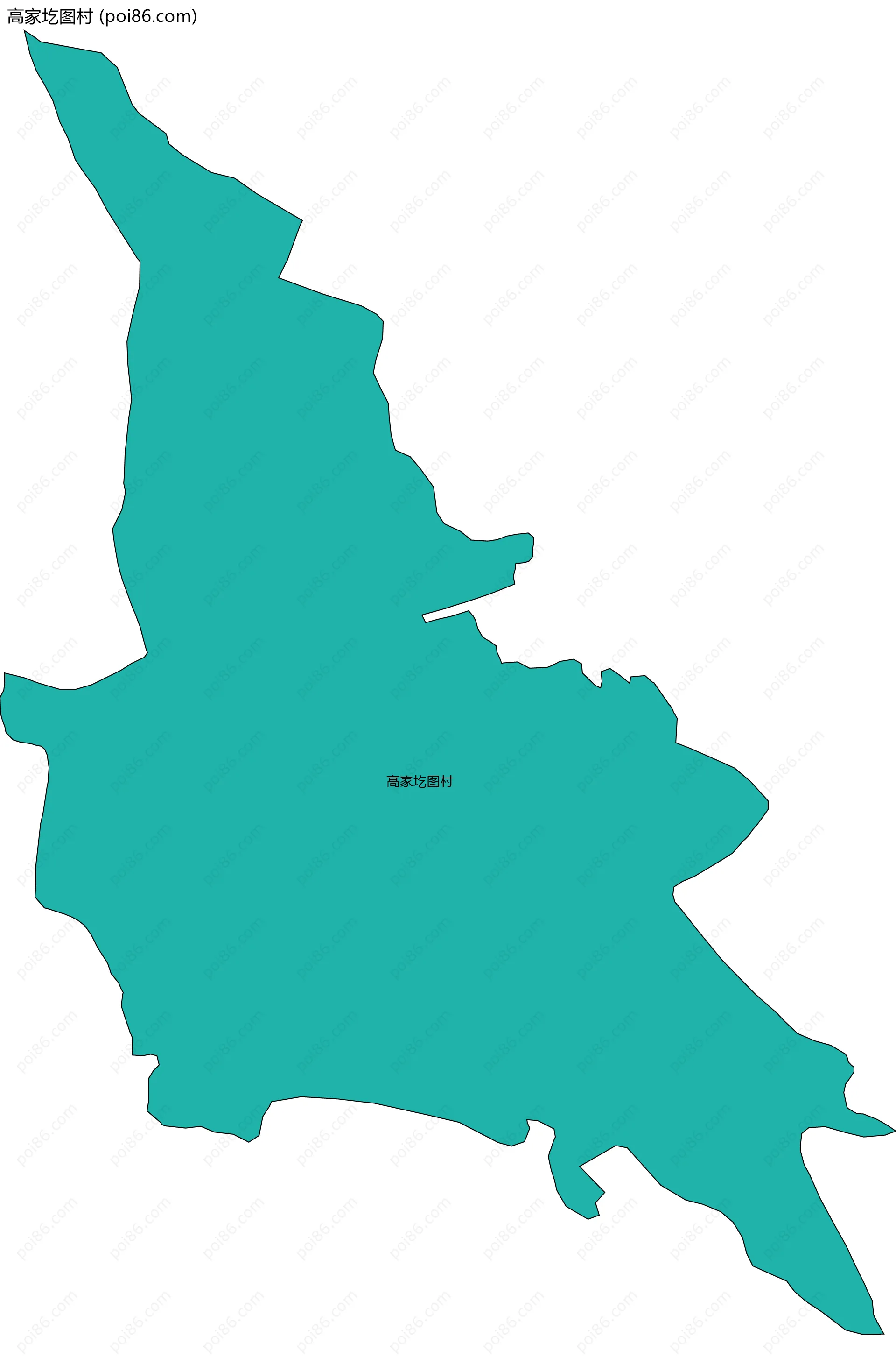 高家圪图村边界地图