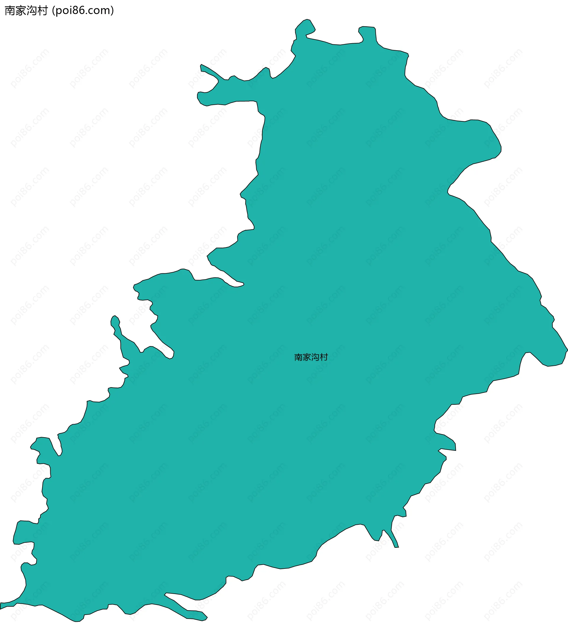 南家沟村边界地图
