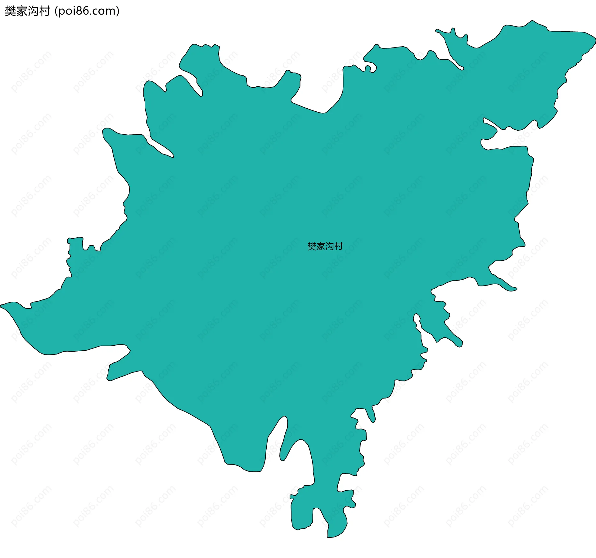 樊家沟村边界地图