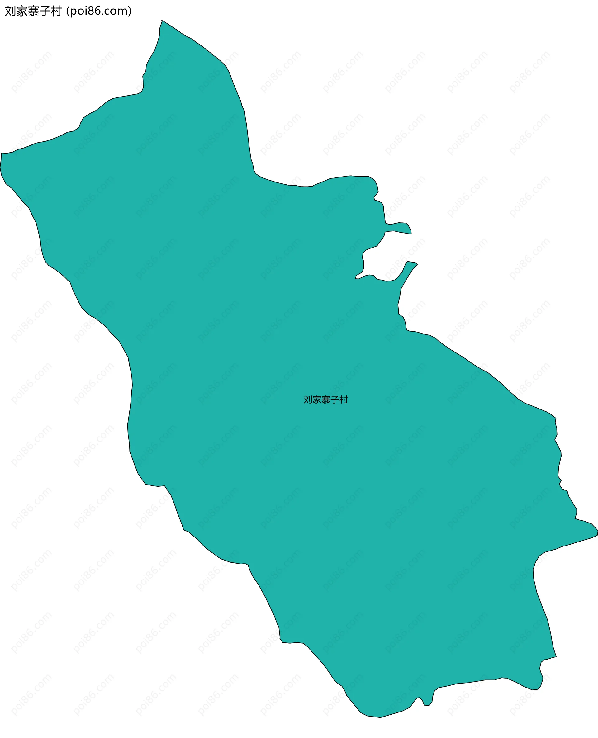 刘家寨子村边界地图