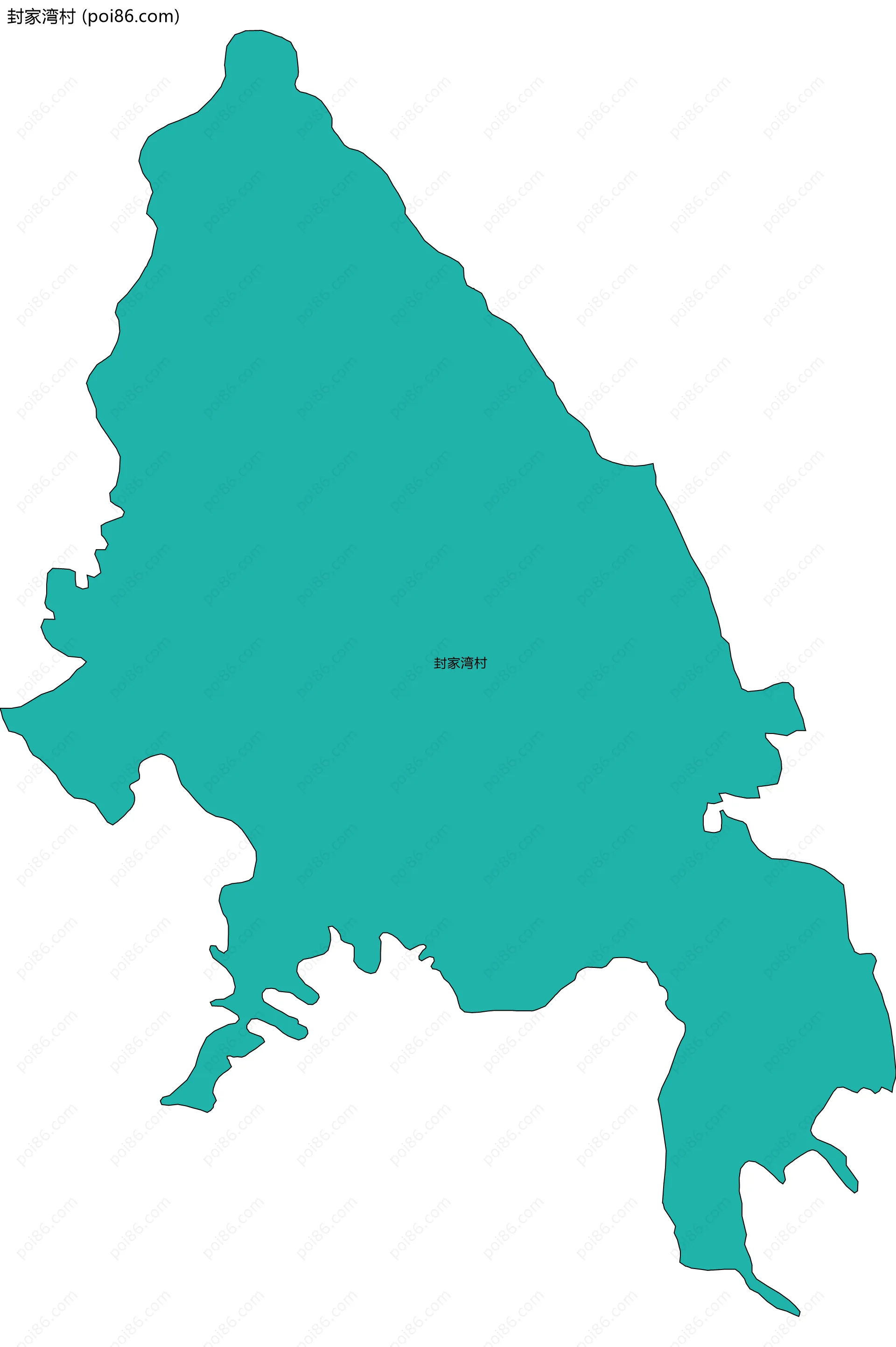 封家湾村边界地图