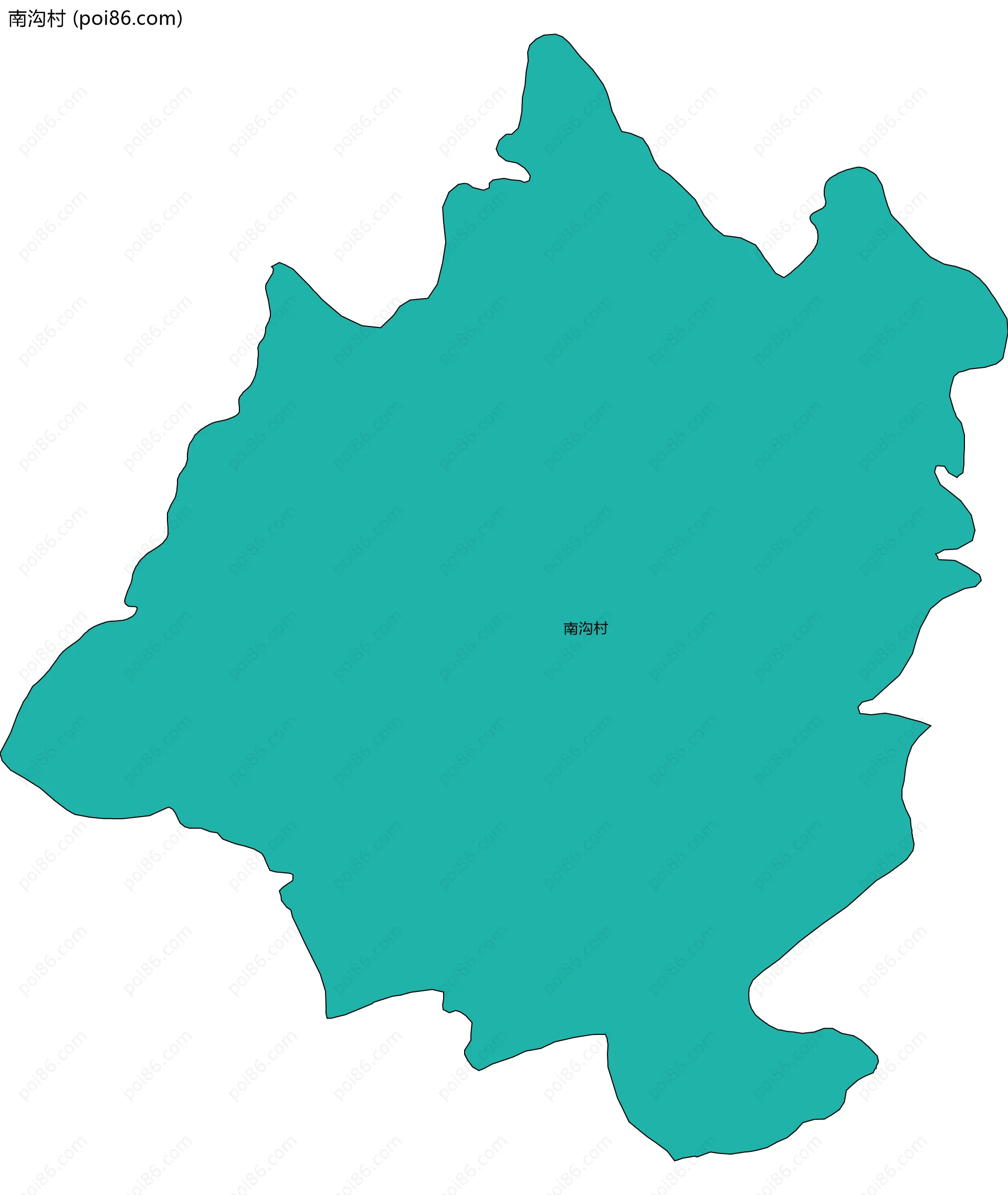 南沟村边界地图
