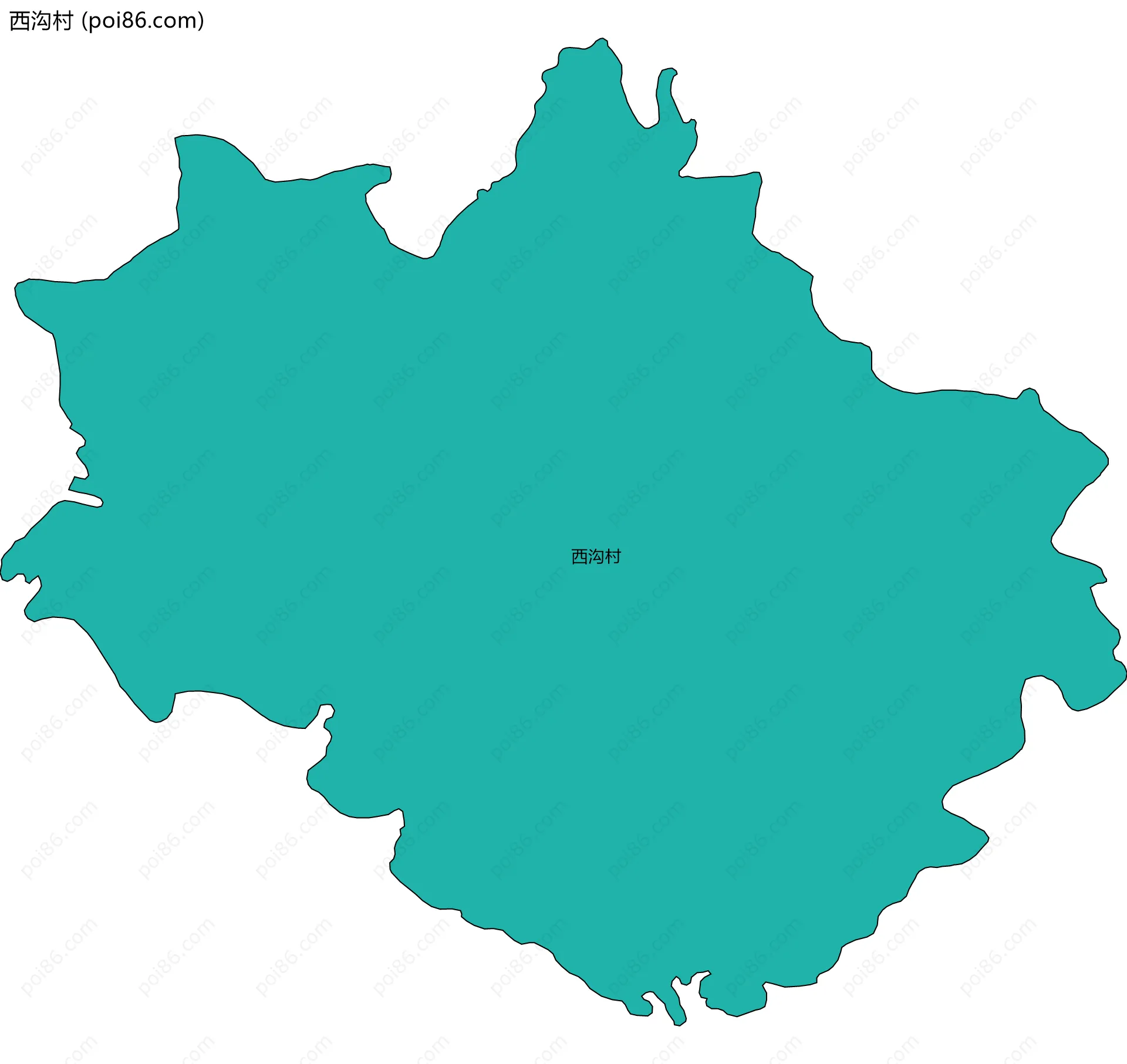 西沟村边界地图