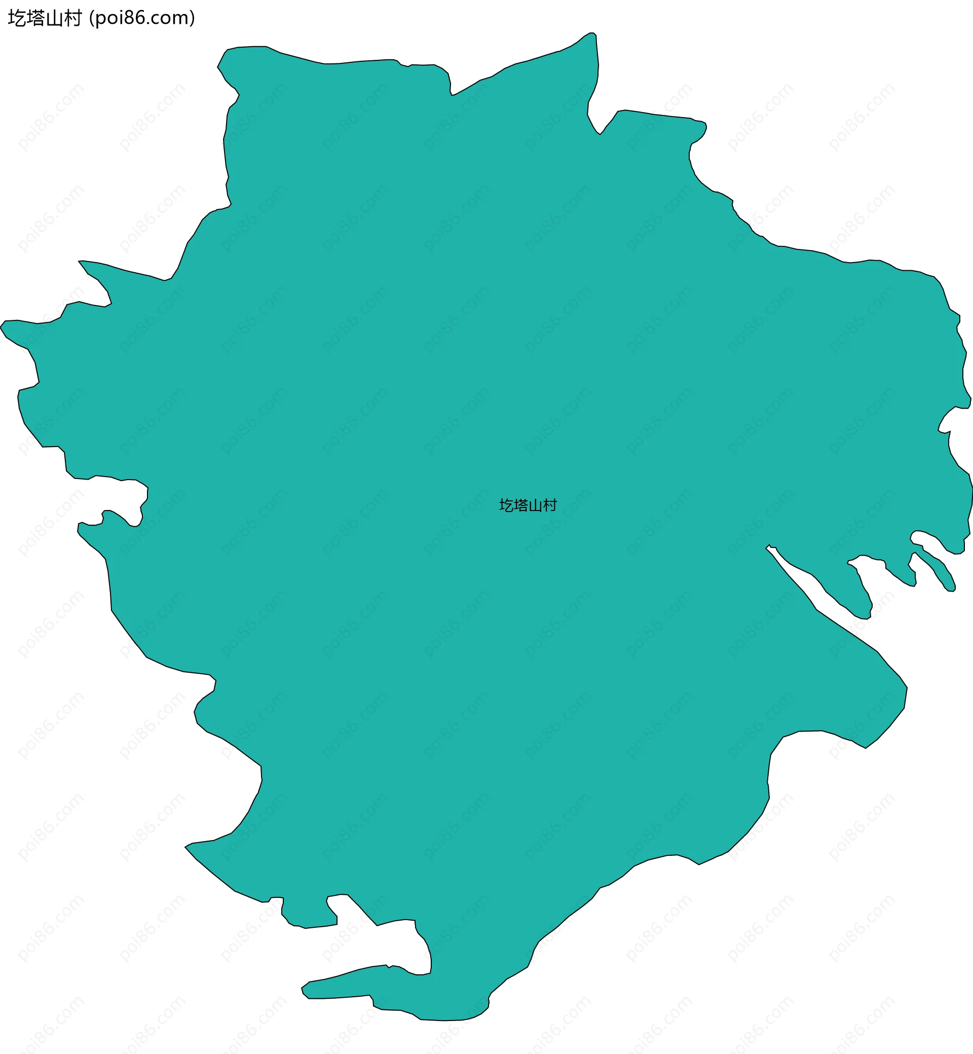 圪塔山村边界地图