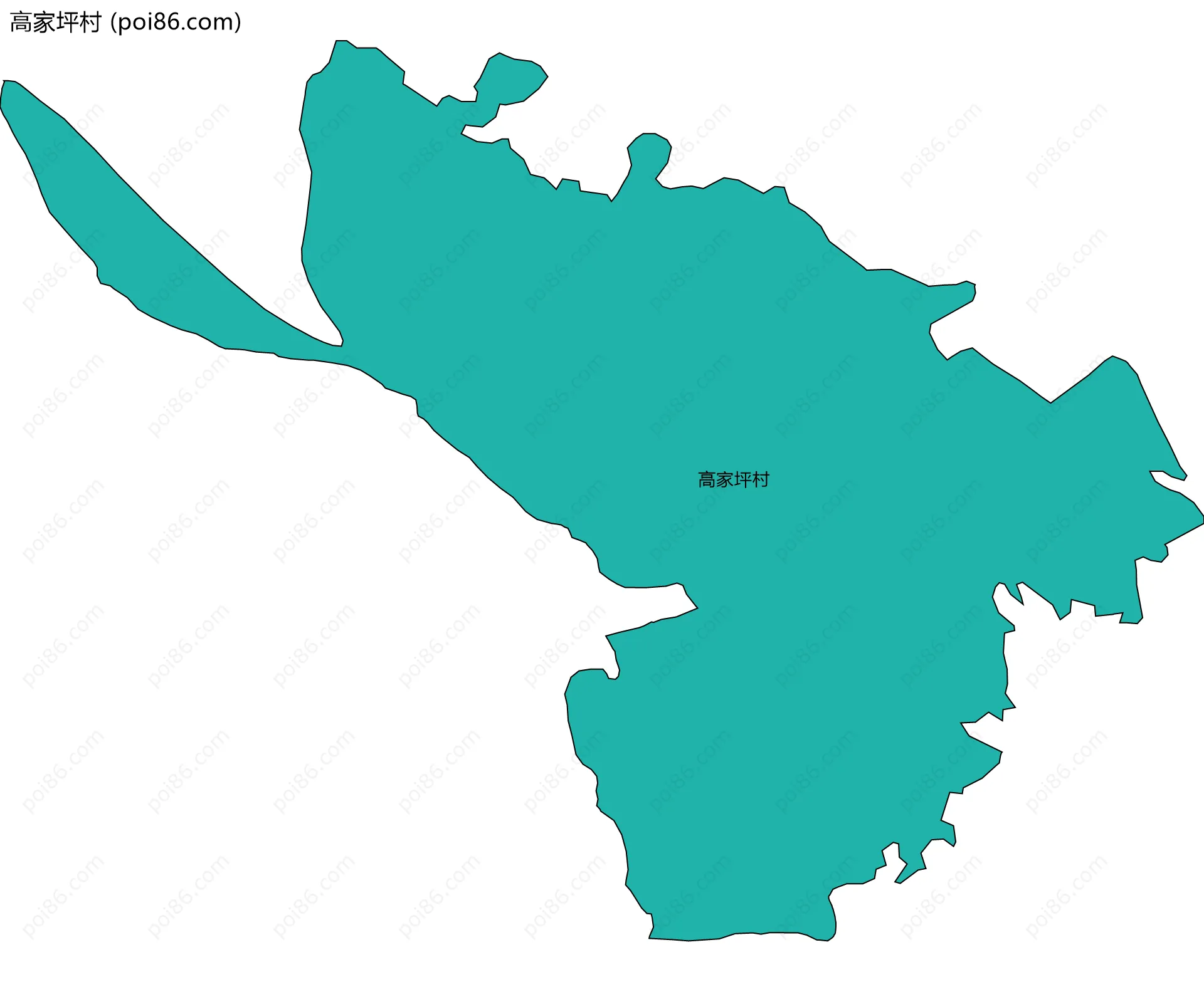 高家坪村边界地图