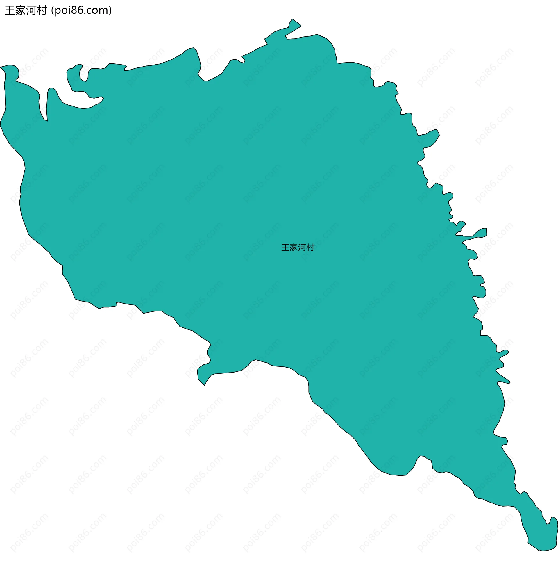 王家河村边界地图