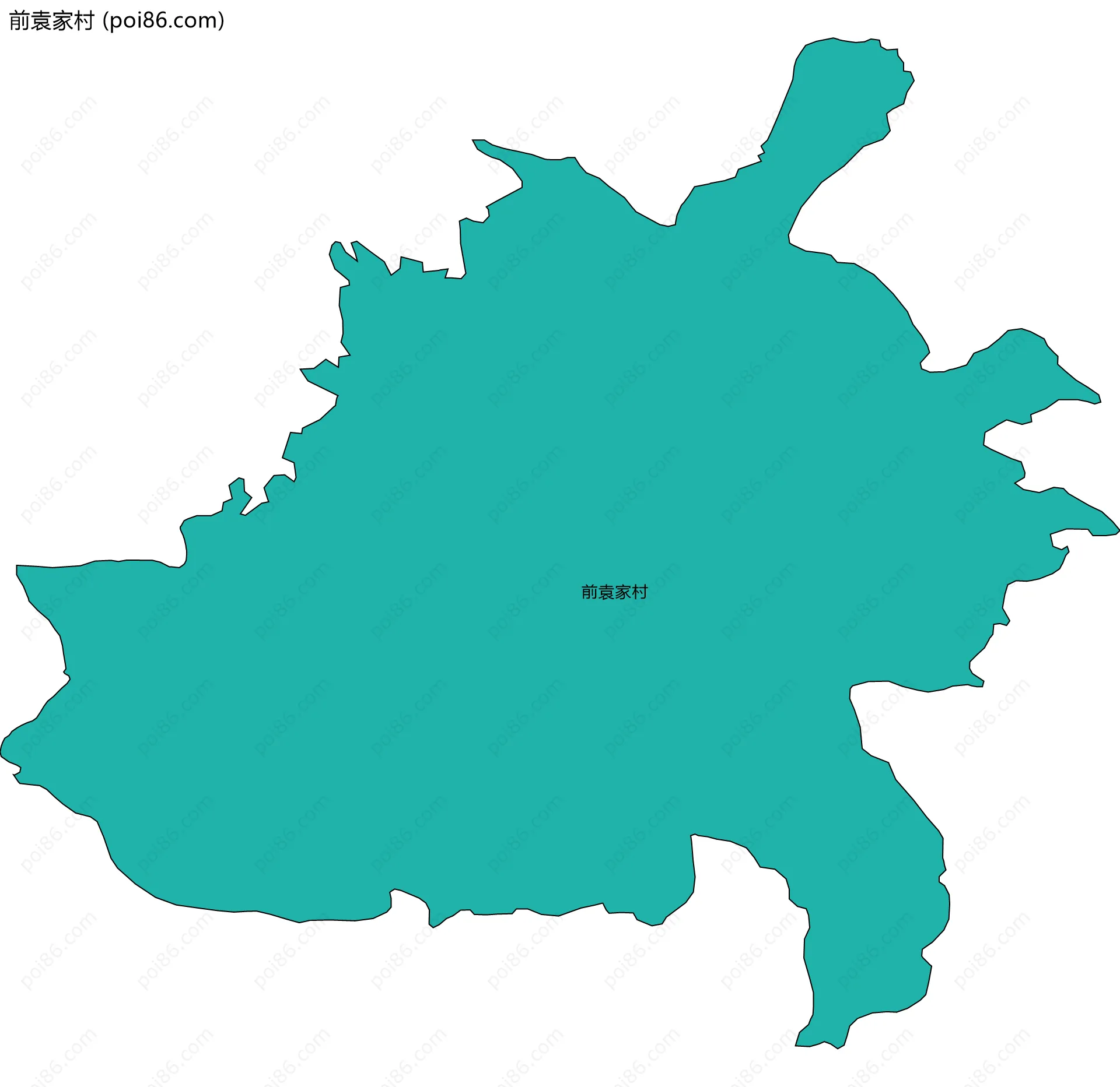 前袁家村边界地图