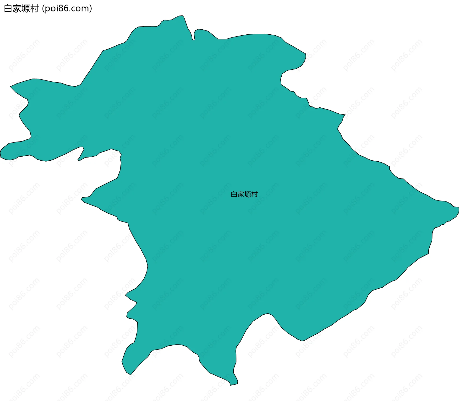 白家塬村边界地图