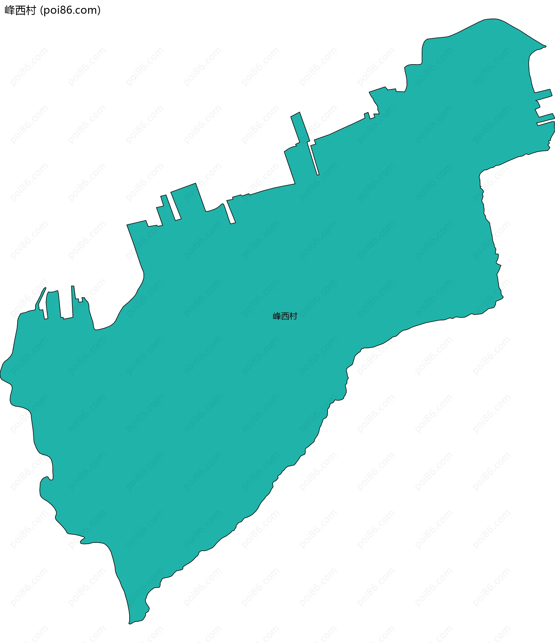 峰西村边界地图