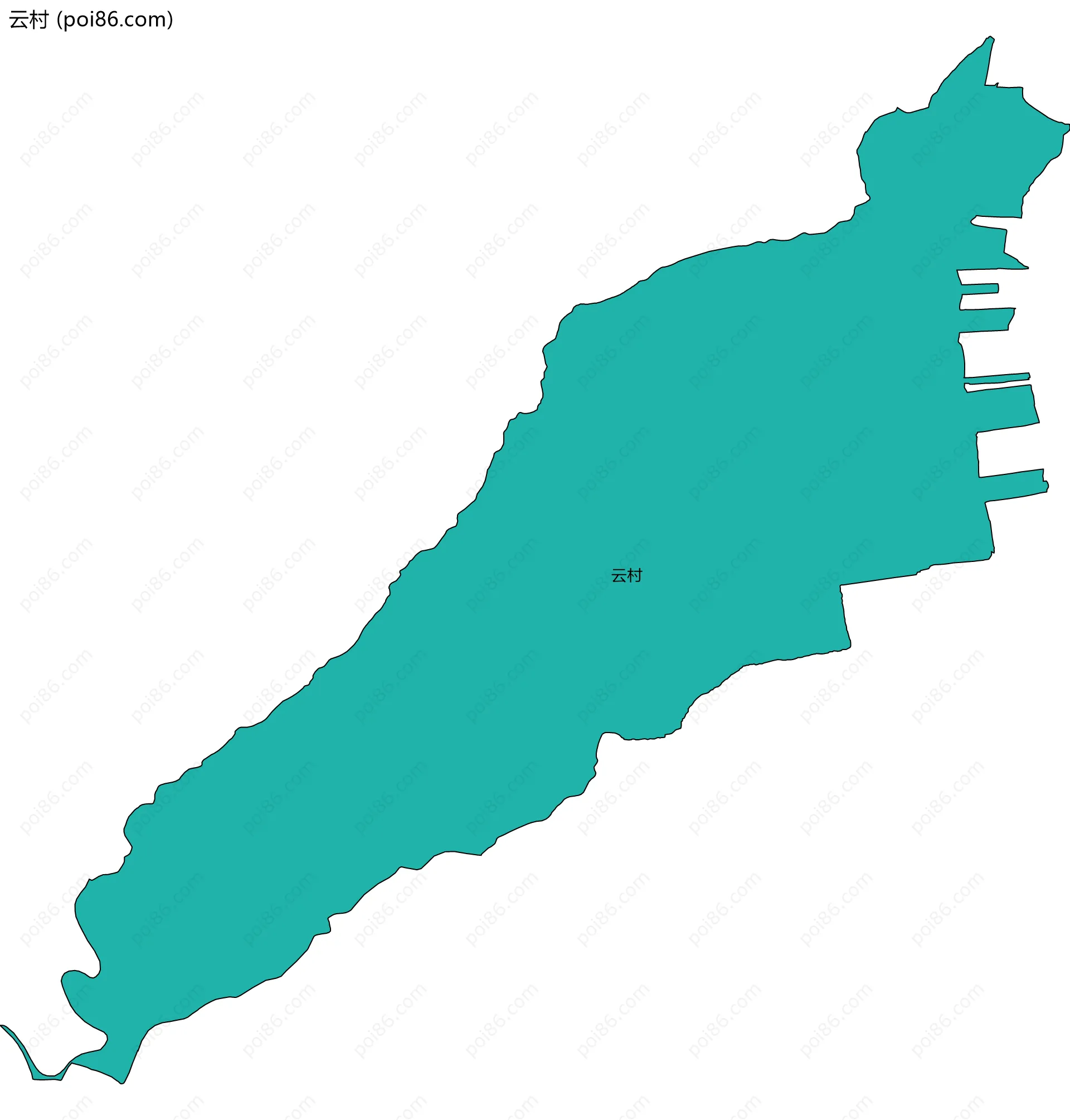 云村边界地图